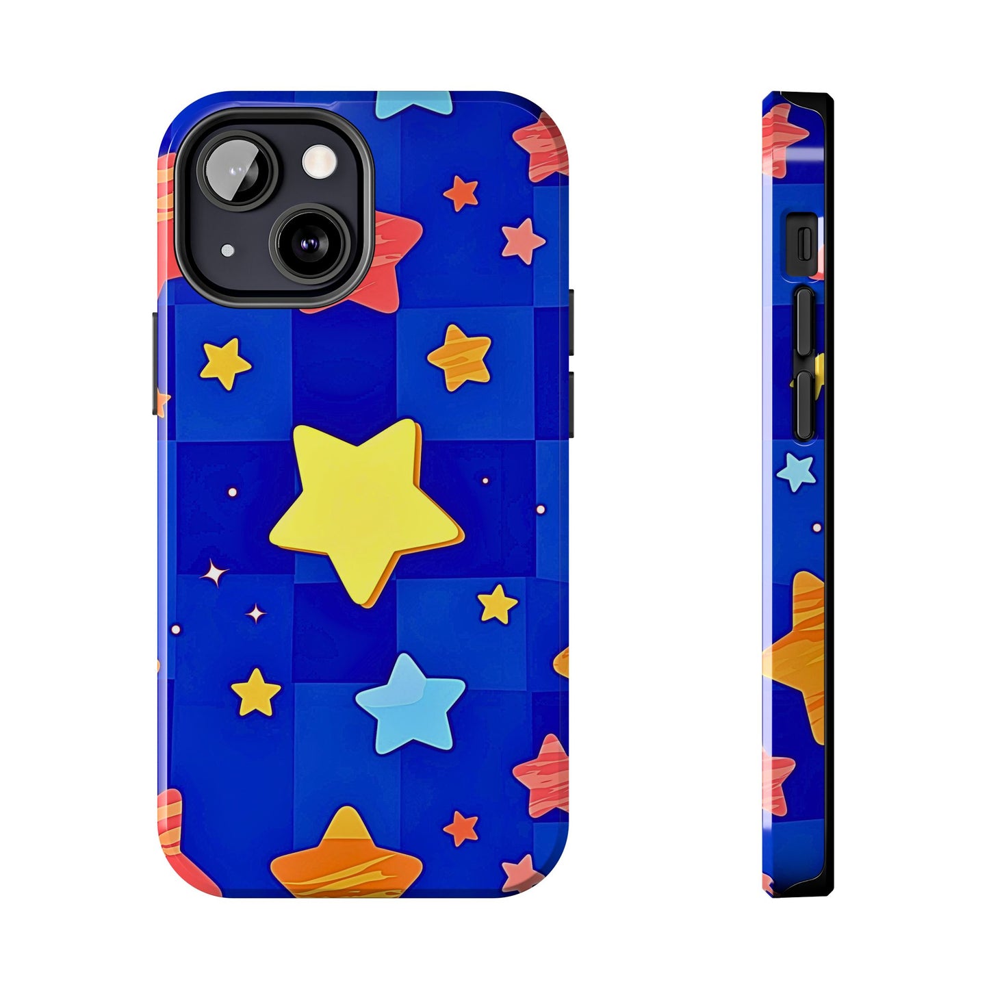 Vibrant Preppy Stars Pattern Tough Phone Case | Aesthetic