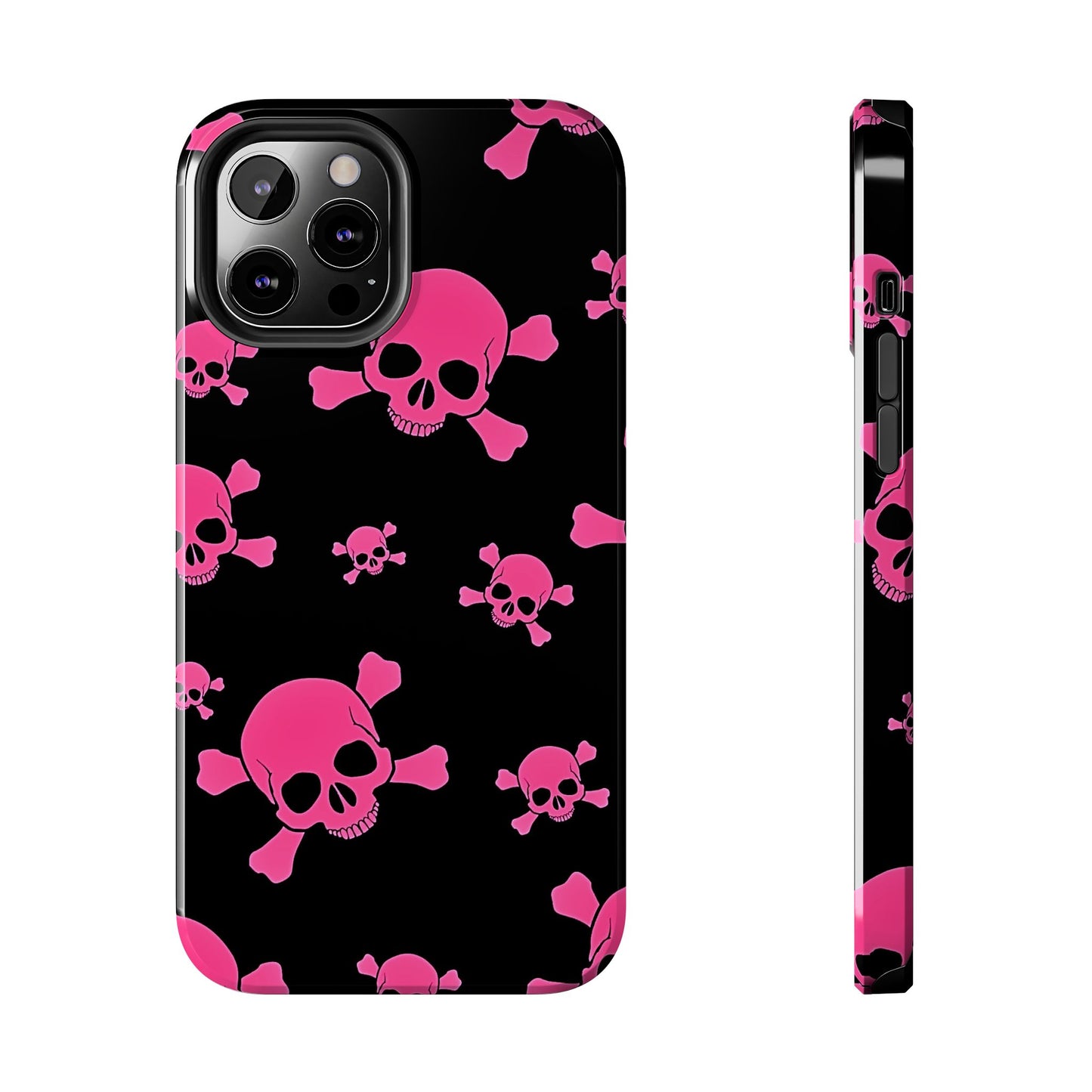 Pink Skull Emo Style Tough Phone Case | Aesthetic