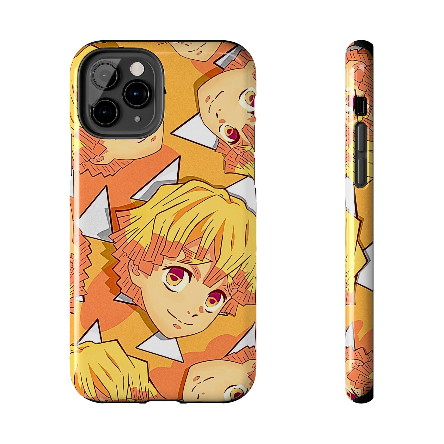 Zenitsu Agatsuma Haori Head Pattern Tough Phone Case | Anime - Demon Slayer