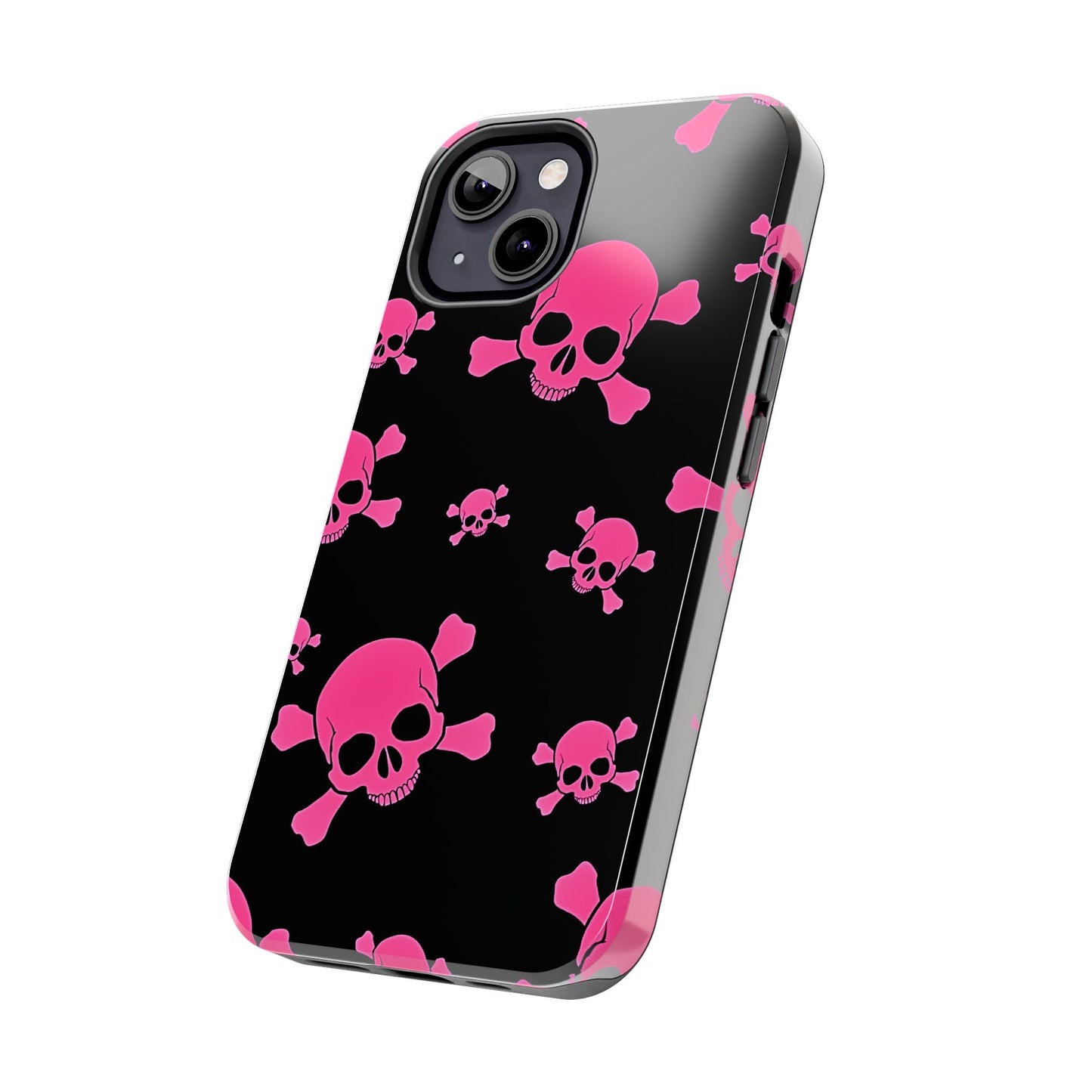 Pink Skull Emo Style Tough Phone Case | Aesthetic