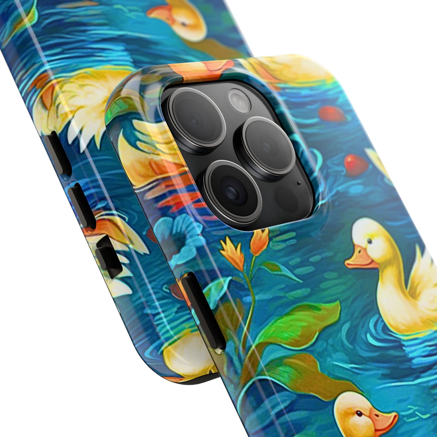 Ducks in the Pond Pattern Style Tough Phone Case | Animals