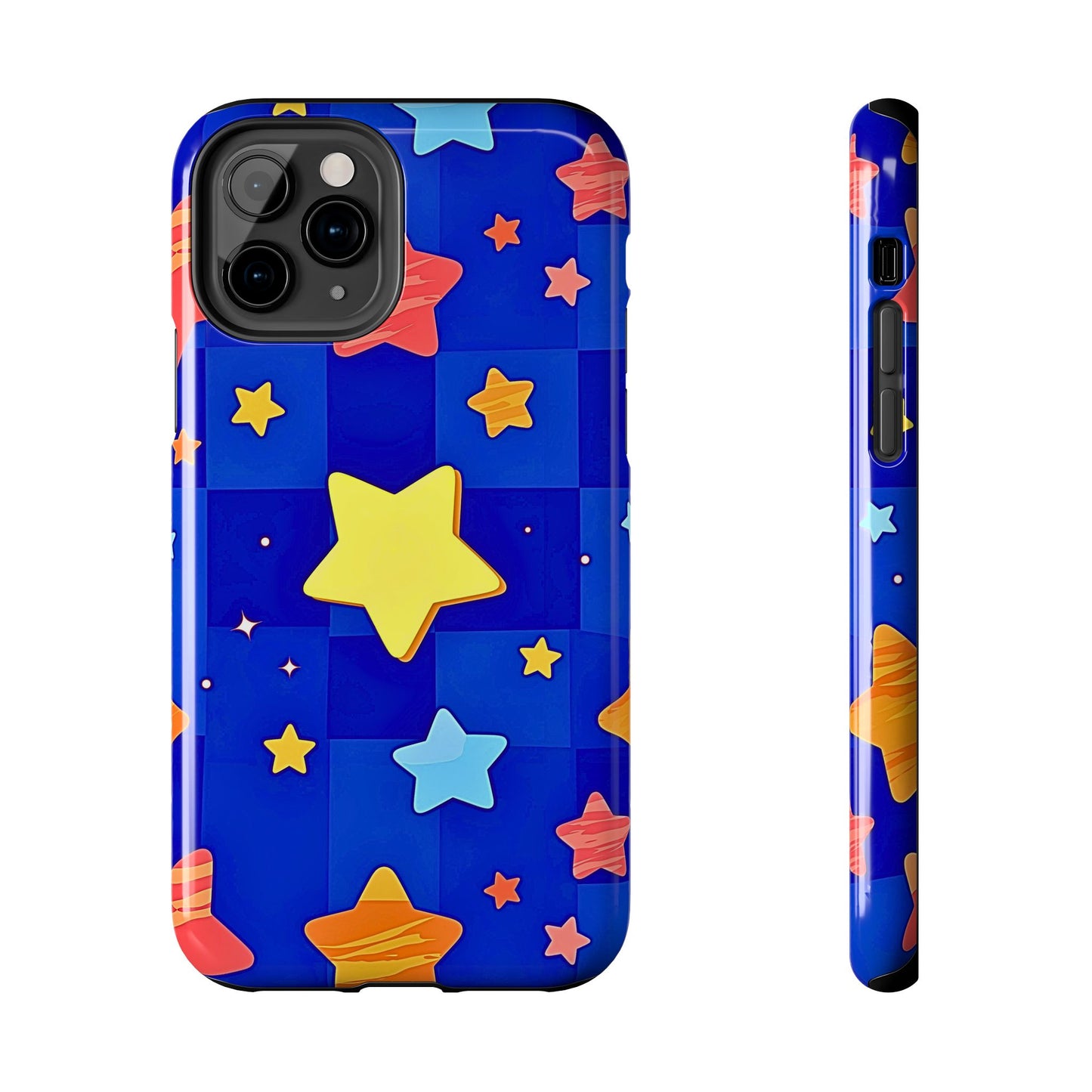 Vibrant Preppy Stars Pattern Tough Phone Case | Aesthetic