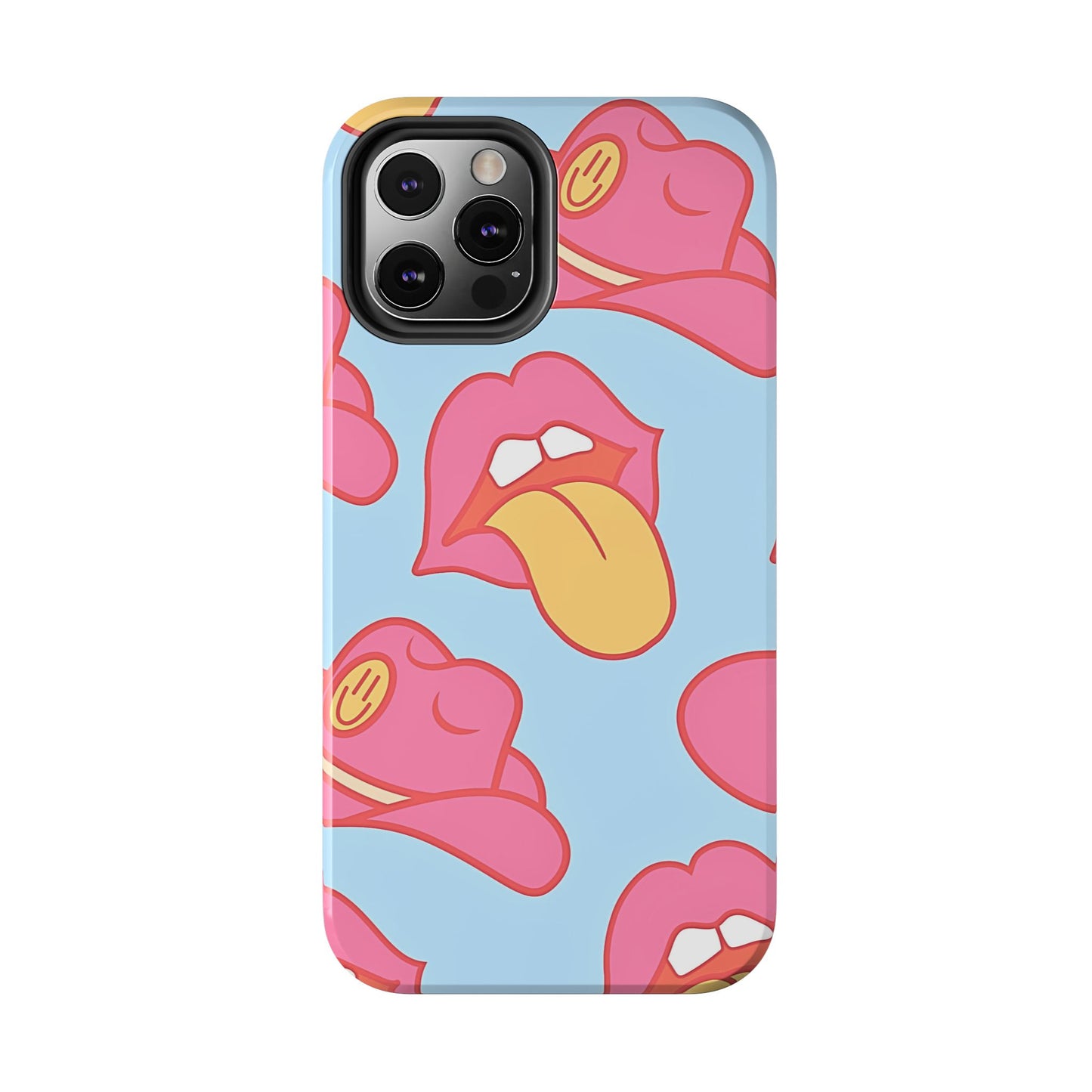 Preppy Cowboy Hat & Hot Lips Pattern (Version 1) Tough Phone Case | Aesthetic
