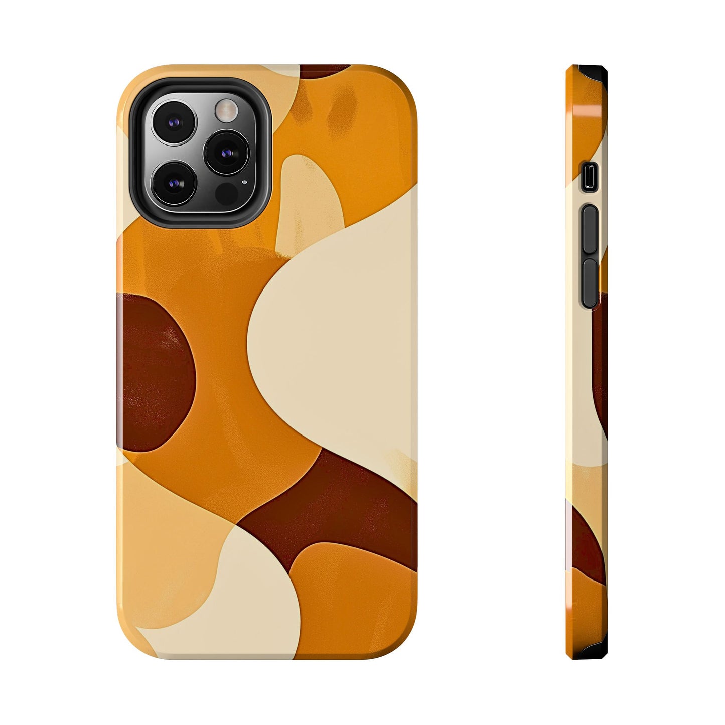 Funda/Cubierta resistente para teléfono con diseño en beige y marrón Earth Harmony | Estética