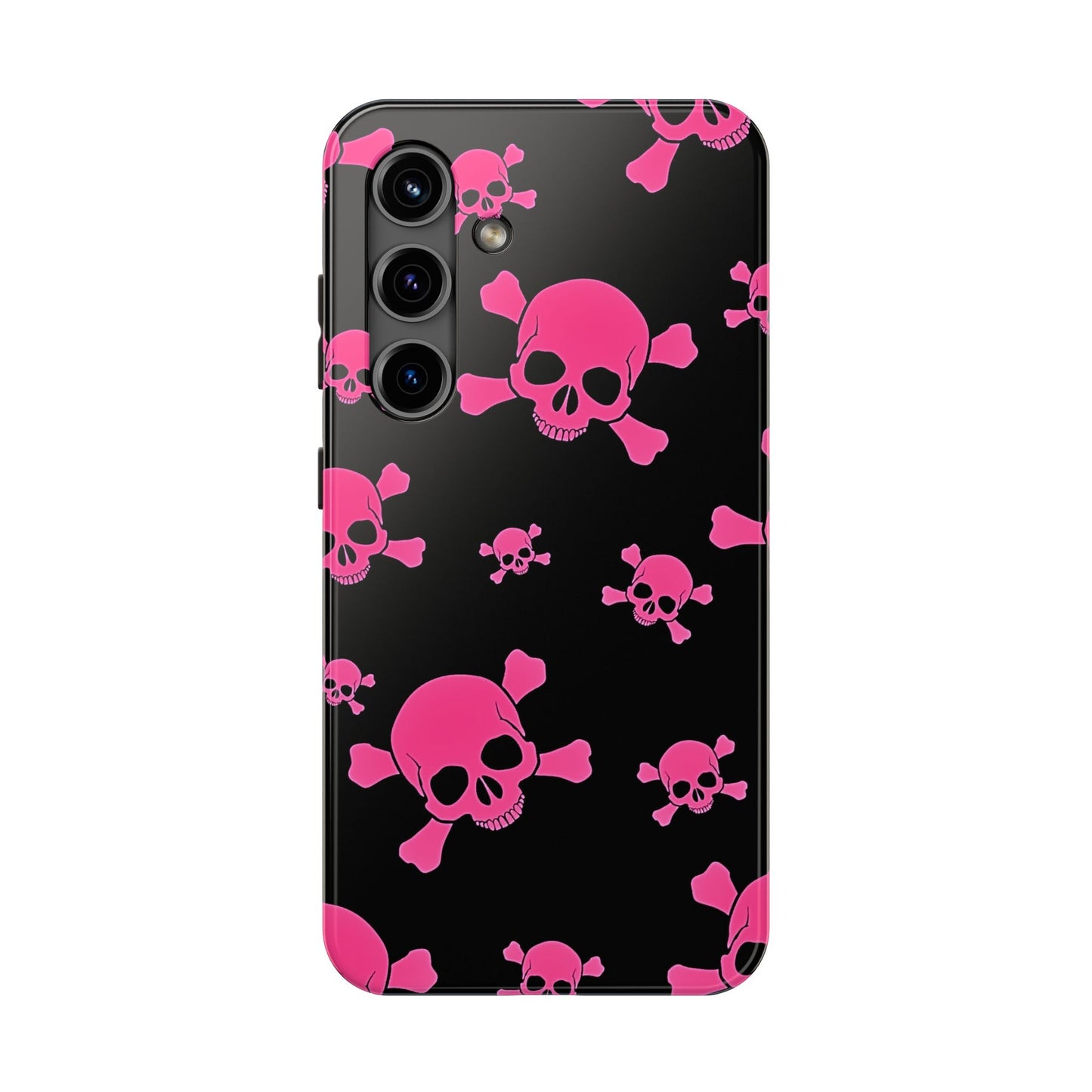 Pink Skull Emo Style Tough Phone Case | Aesthetic