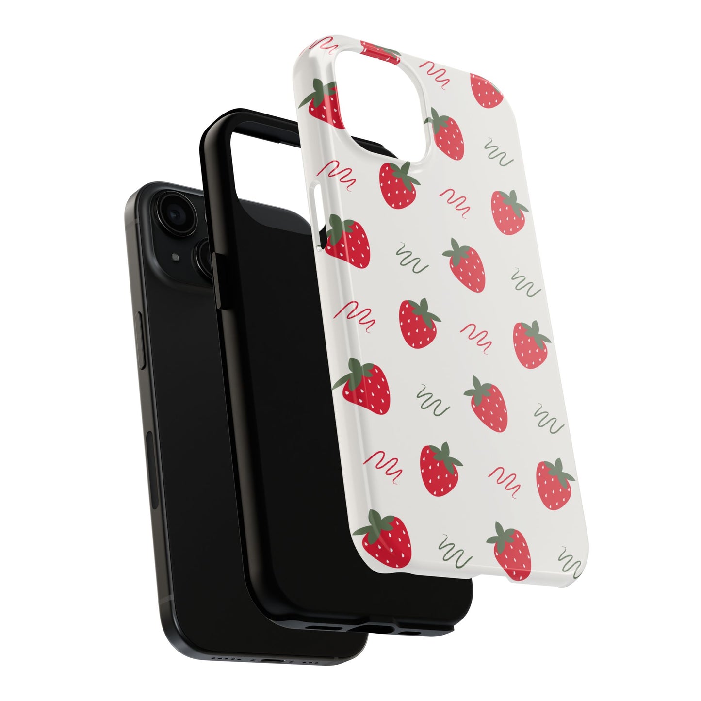 Strawberry Doodle Delight Tough Phone Case | Food