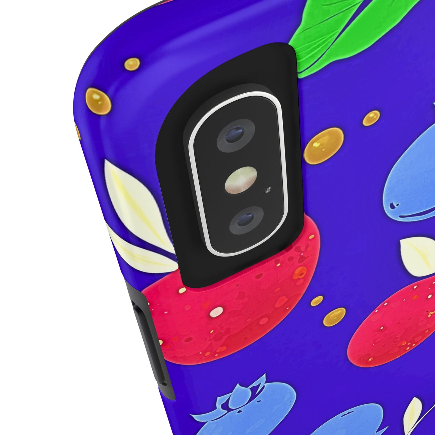 Funda resistente para teléfono con diseño de arándanos y fresas | Estética