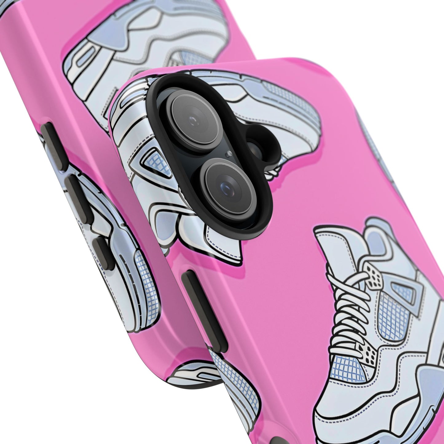 Funda resistente para teléfono con diseño de zapatillas Jordan 4 blancas | Estética