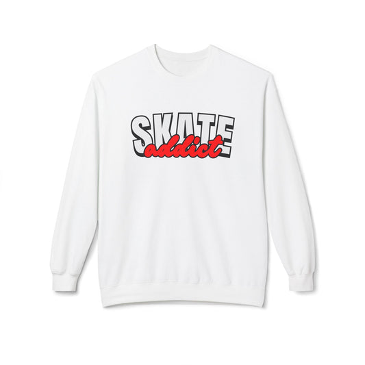 Skate Addict Unisex Fleece Crewneck Sweatshirt