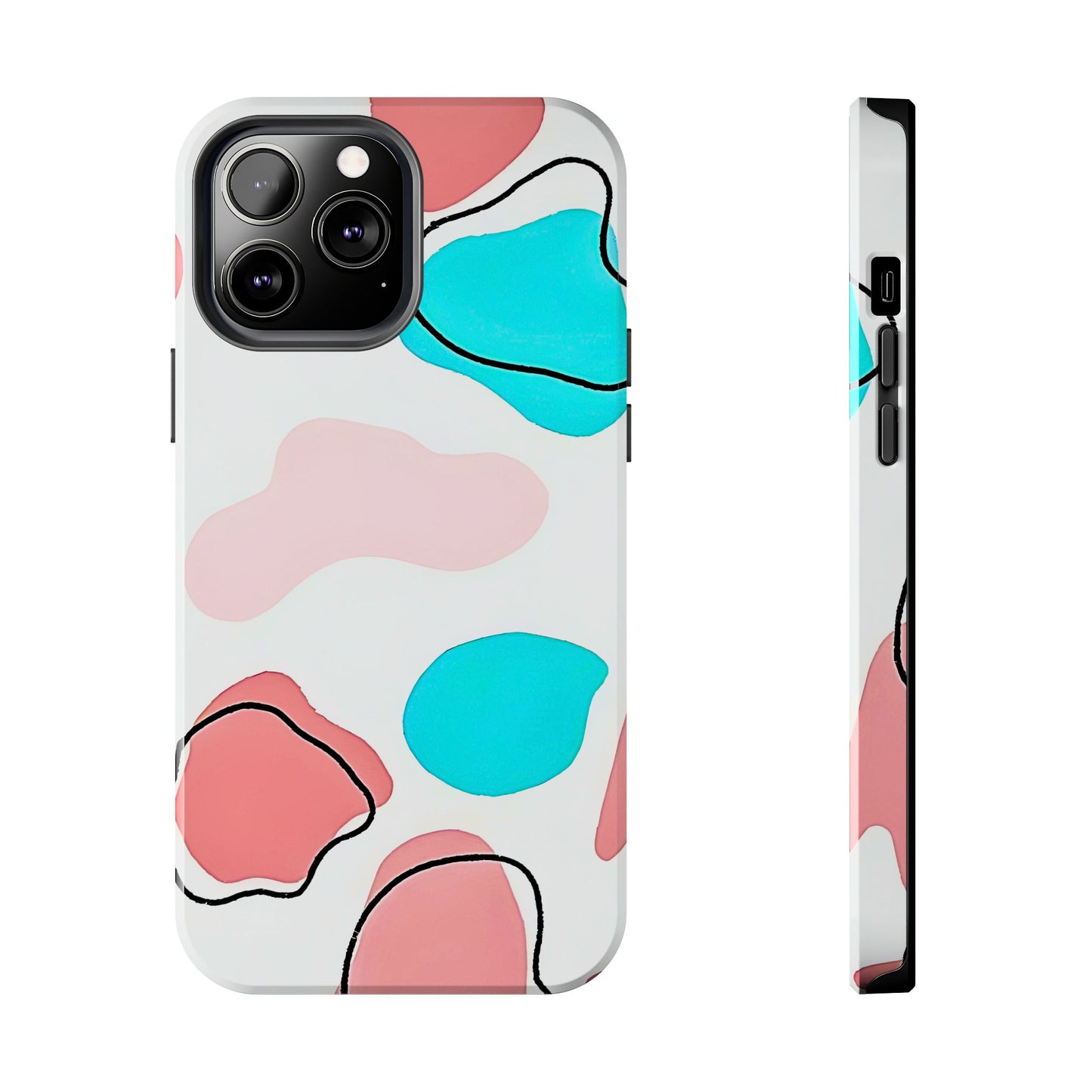Abstract Shapes Preppy Pastel Style (Version 1) Tough Phone Case | Aesthetic