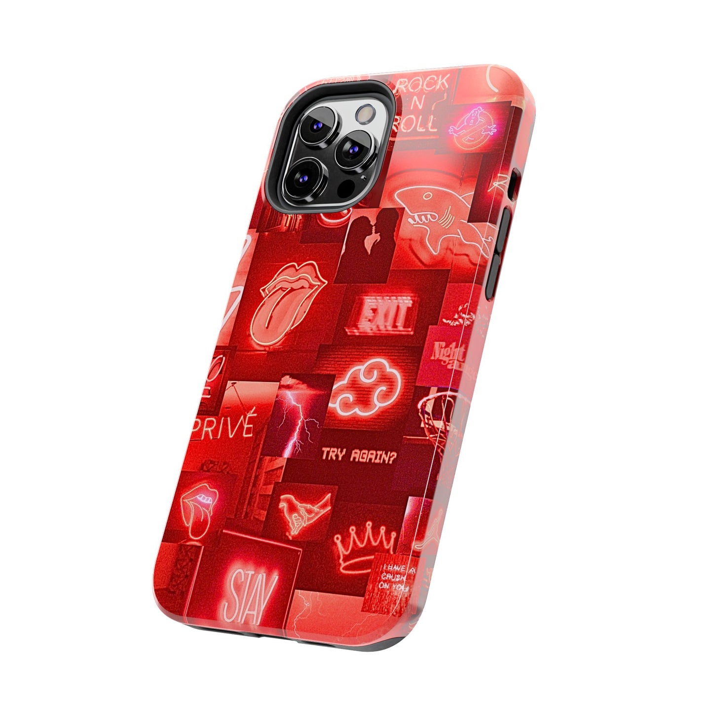 Red Neon Style Tough Phone Case | Aesthetic