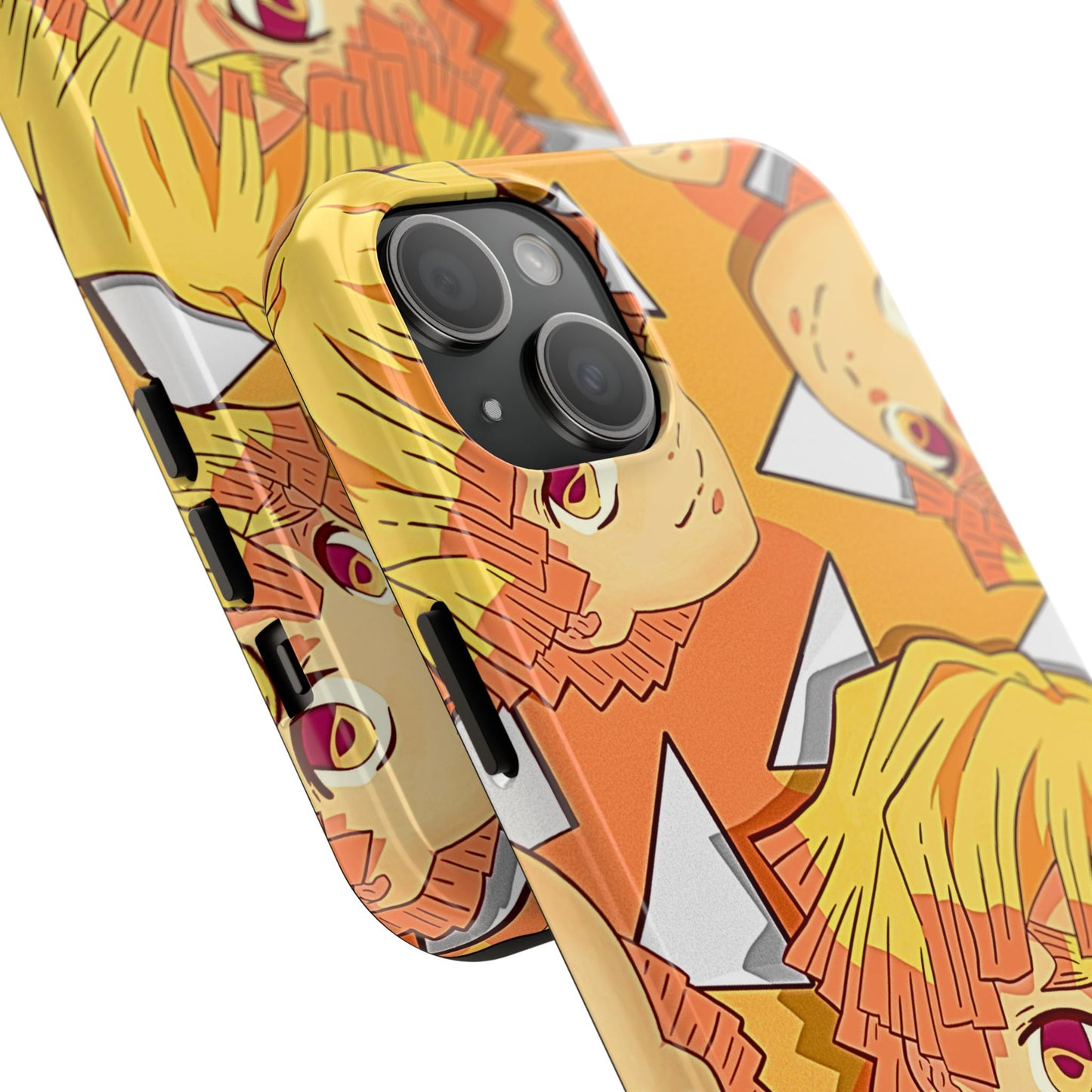 Zenitsu Agatsuma Haori Head Pattern Tough Phone Case | Anime - Demon Slayer