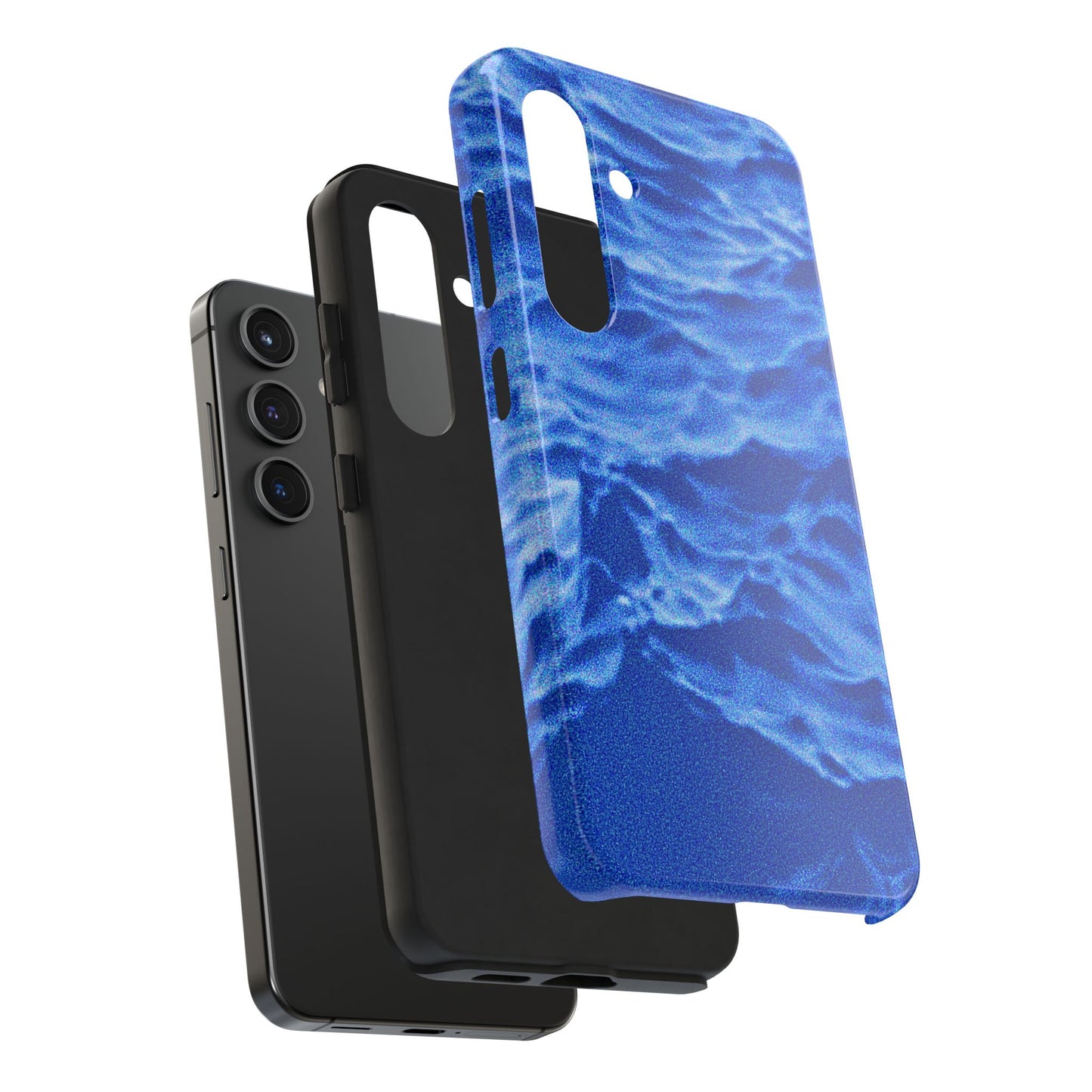 Blurred Ocean Waves Dark Blue Tough Phone Case | Aesthetic