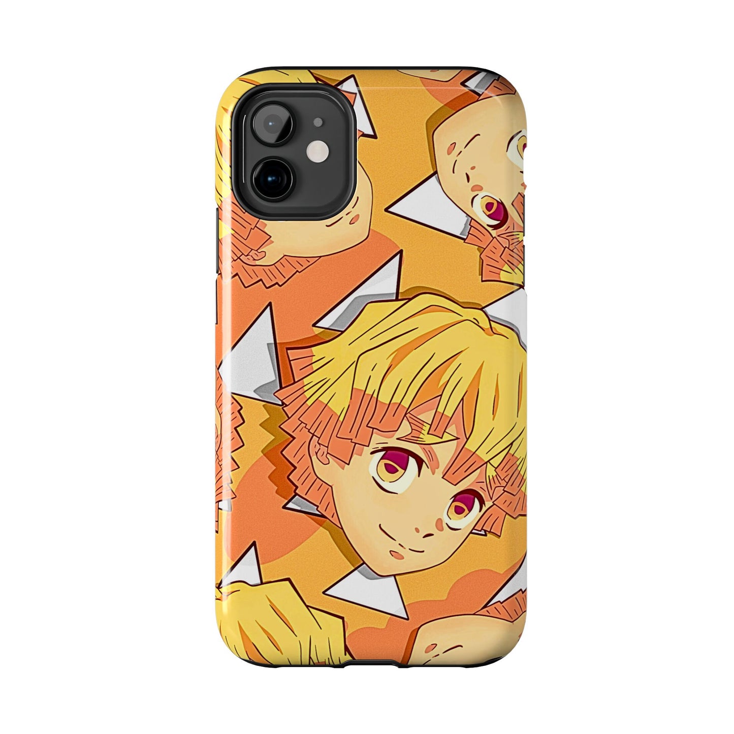 Zenitsu Agatsuma Haori Head Pattern Tough Phone Case | Anime - Demon Slayer