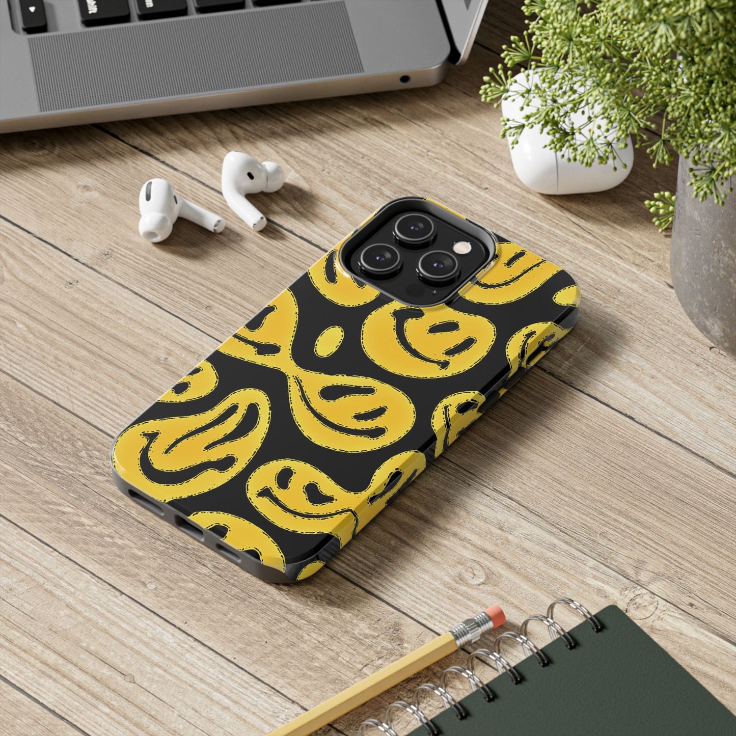 Colorful Trippy Smiley Face (Version 1) Tough Phone Case | Aesthetic