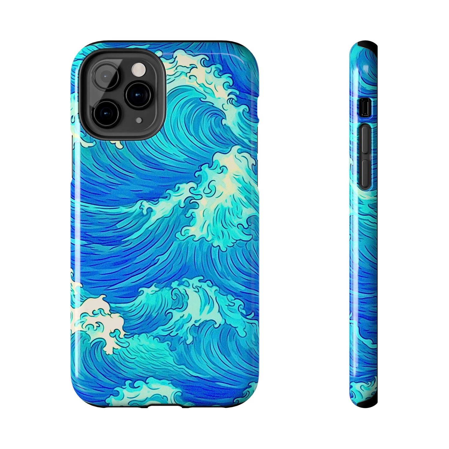Cool Water Wave Style Tough Phone Case | Aesthetic