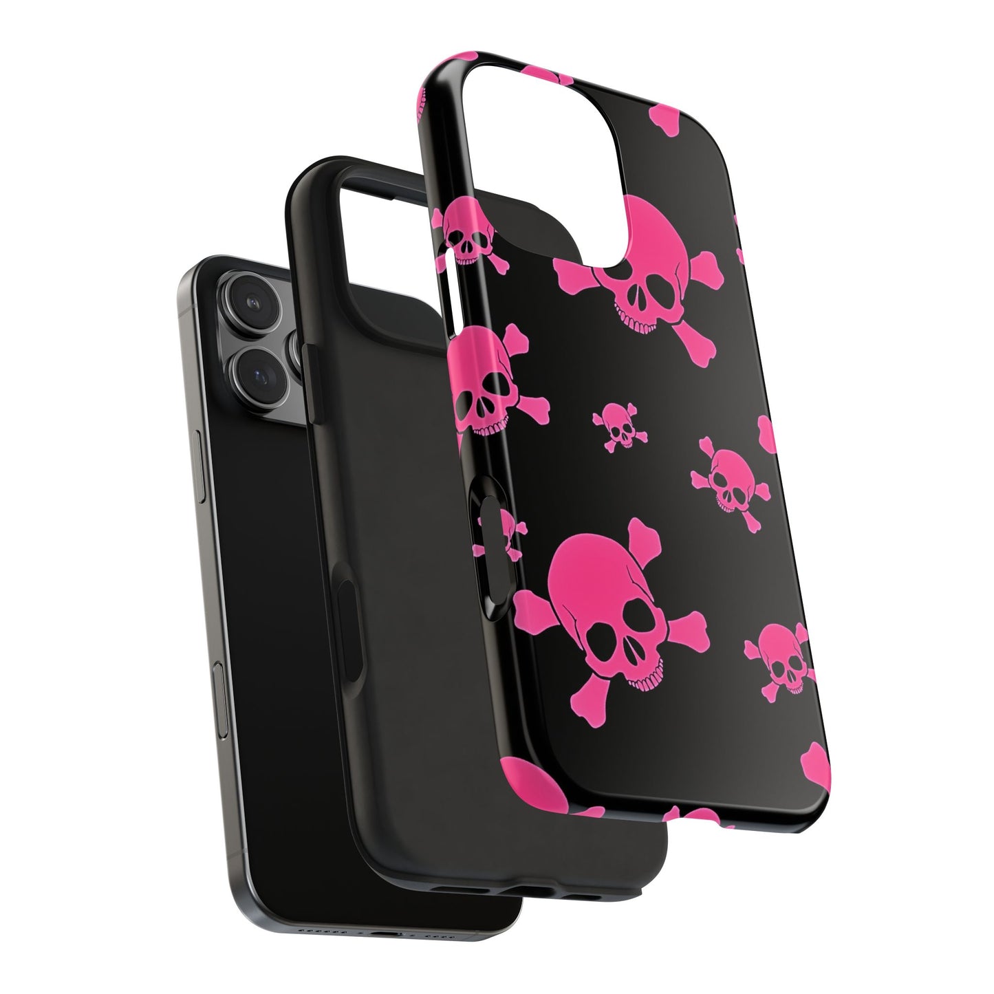 Pink Skull Emo Style Tough Phone Case | Aesthetic
