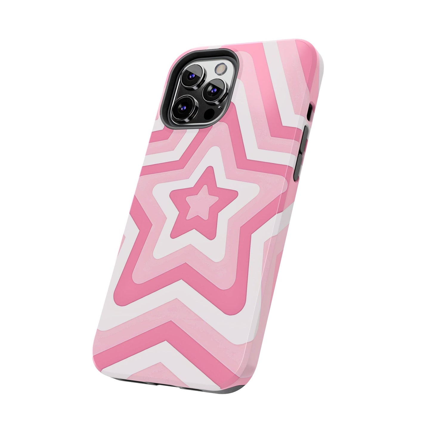 Pink Preppy Star Pattern Style Tough Phone Case | Aesthetic