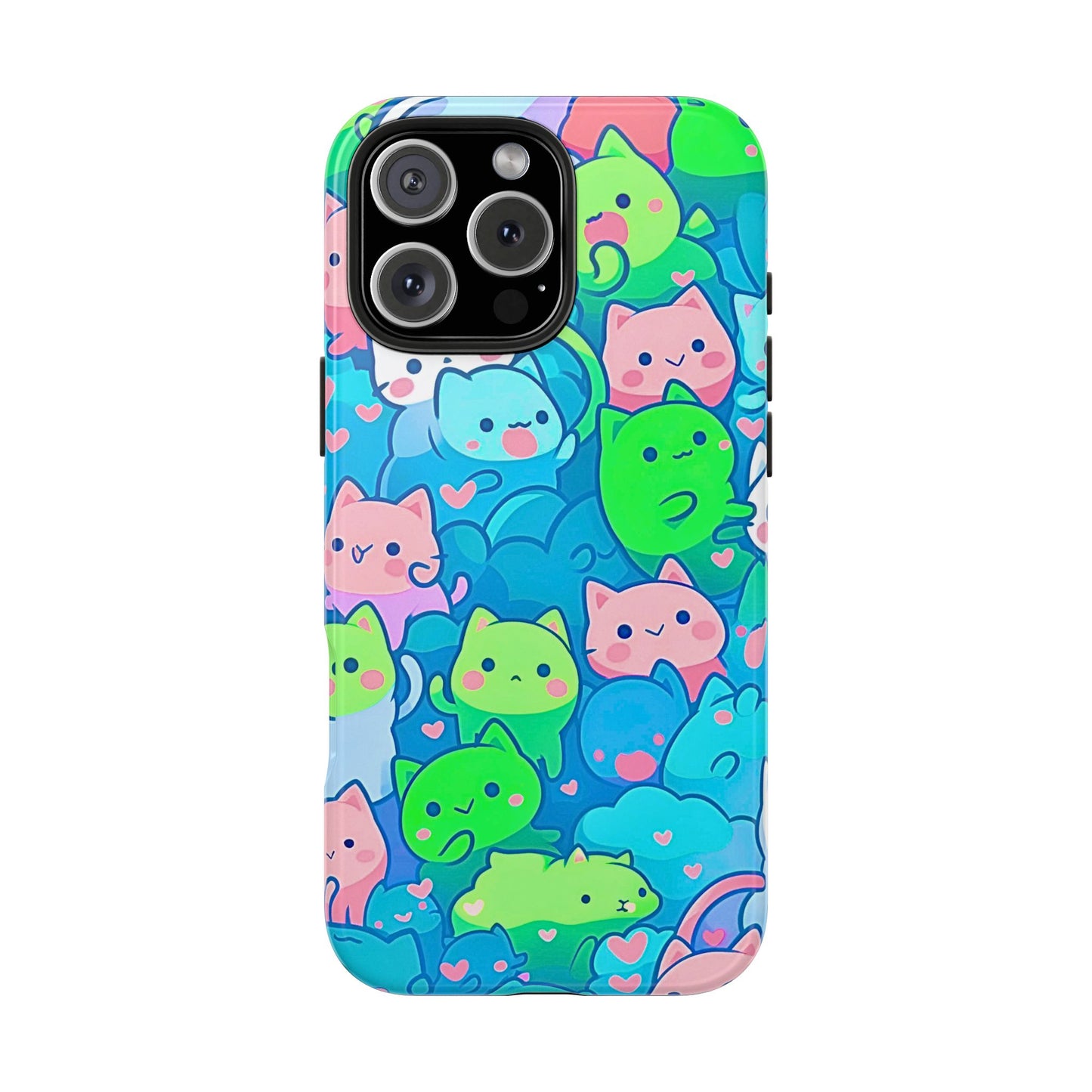 Cute Colorful Cats Pattern Style Tough Phone Case | Animals