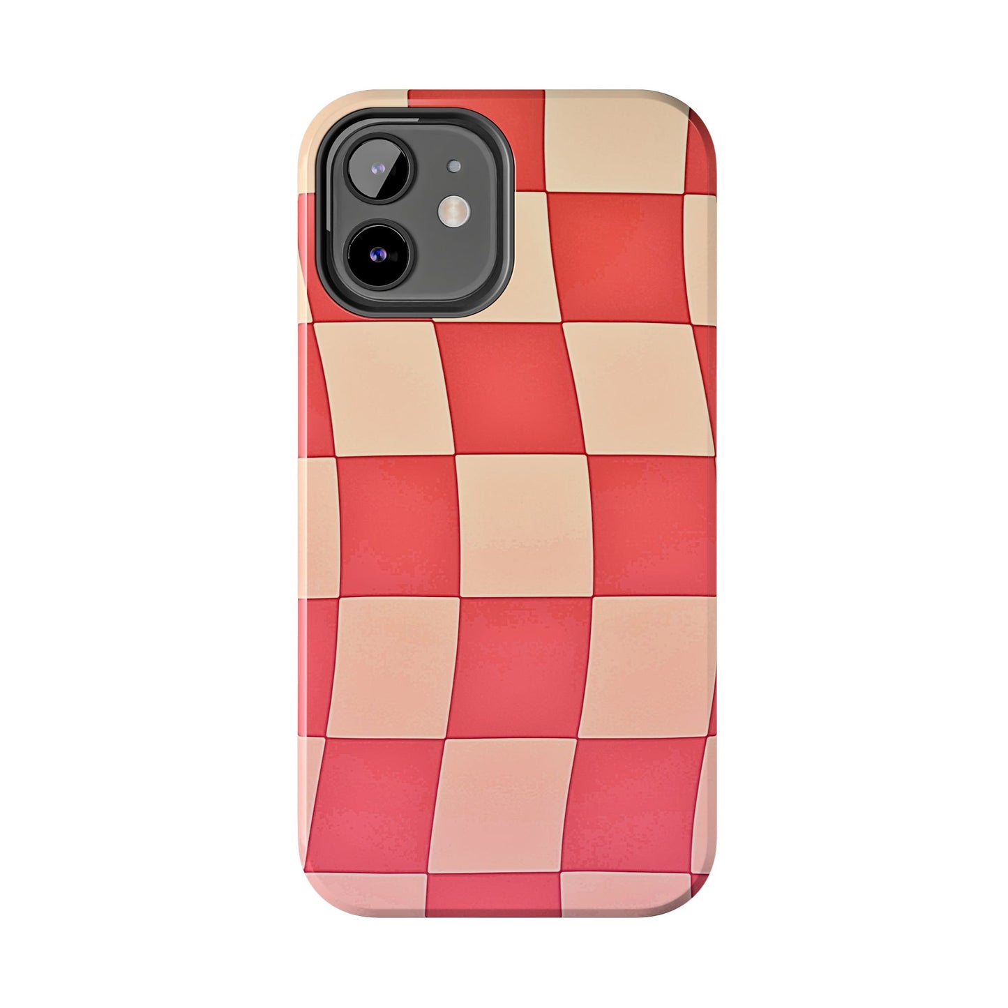 Preppy Checkered Pink Tough Phone Case | Aesthetic