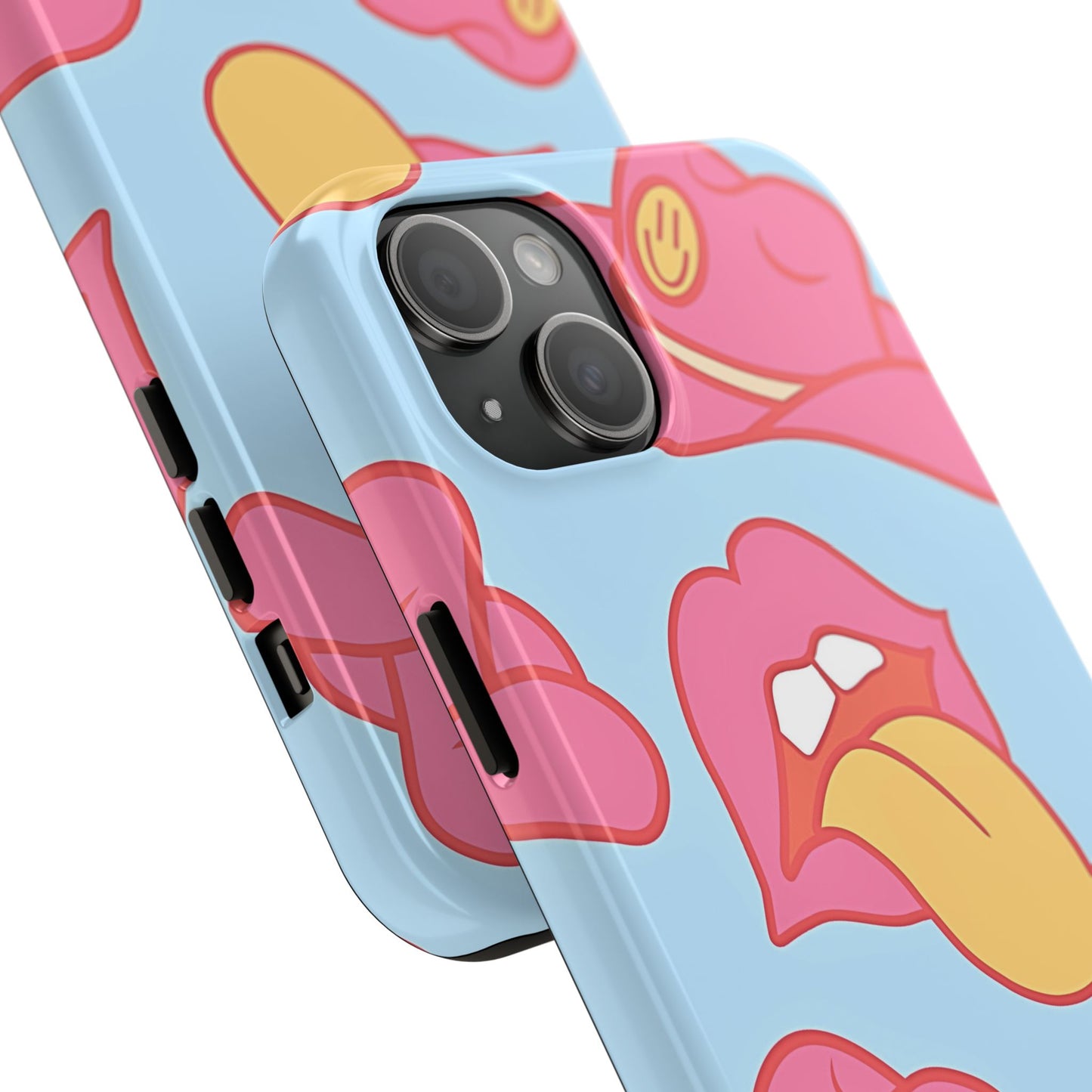Preppy Cowboy Hat & Hot Lips Pattern (Version 1) Tough Phone Case | Aesthetic