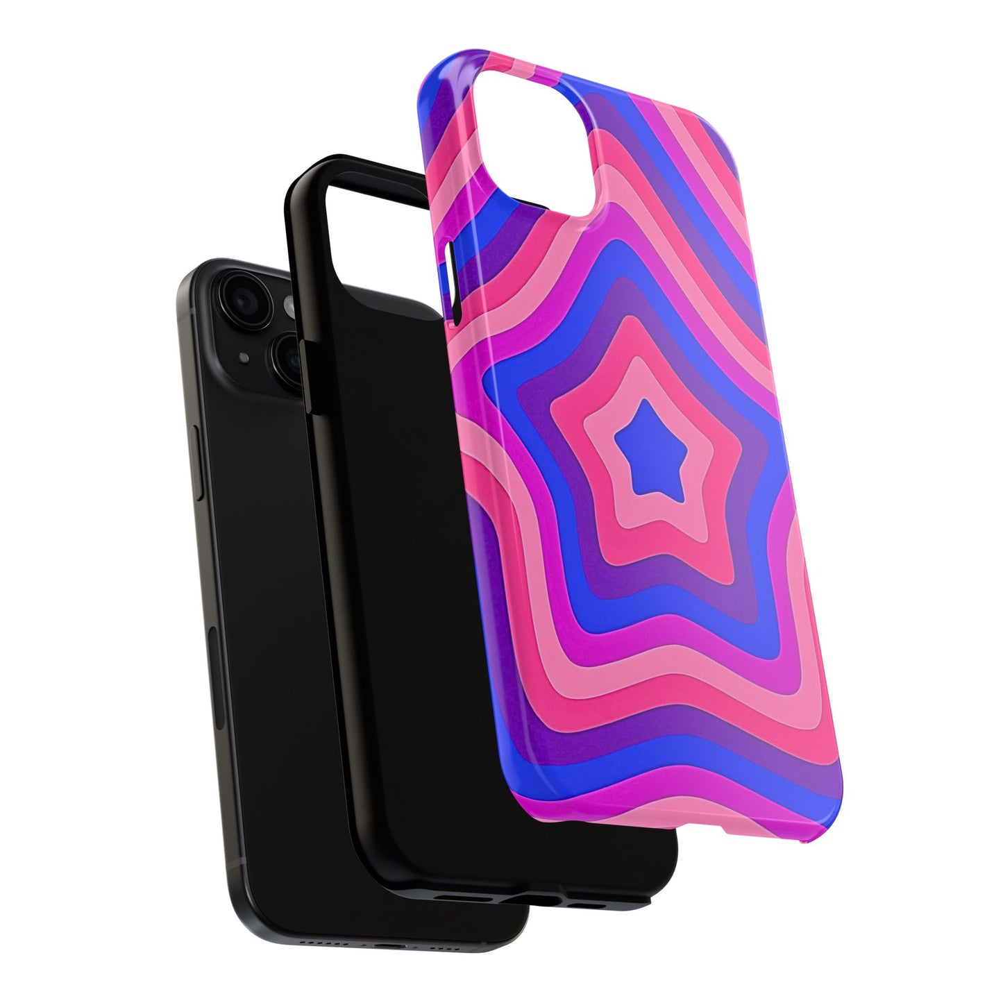 Funda resistente para teléfono con diseño de estrella retro | Estética