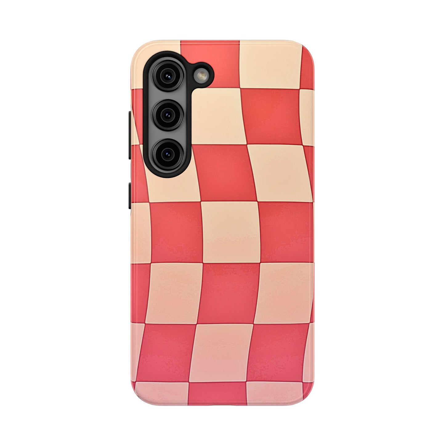 Preppy Checkered Pink Tough Phone Case | Aesthetic