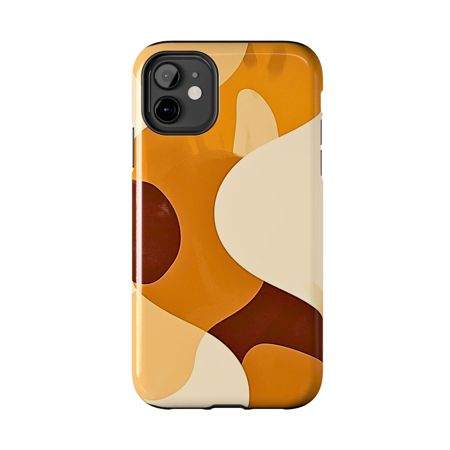 Funda/Cubierta resistente para teléfono con diseño en beige y marrón Earth Harmony | Estética