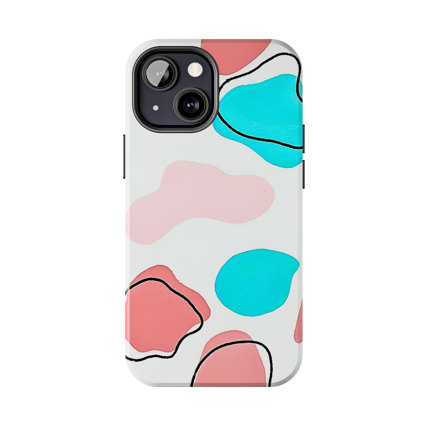 Abstract Shapes Preppy Pastel Style (Version 1) Tough Phone Case | Aesthetic