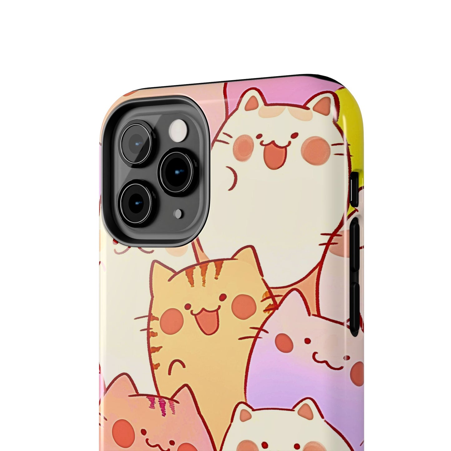 Kawaii Chubby Adorable Cats Tough Phone Case | Animals