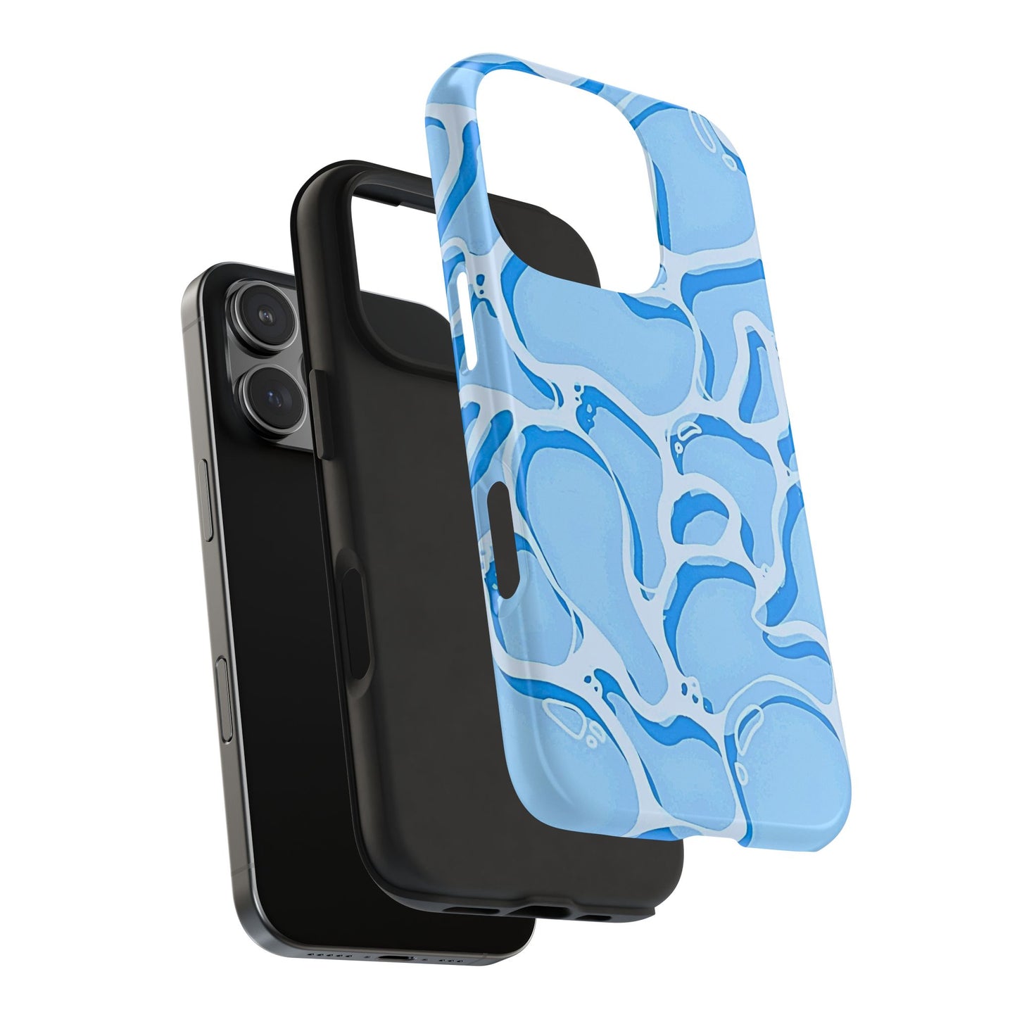 Funda resistente para teléfono con estampado de agua de piscina | Estética