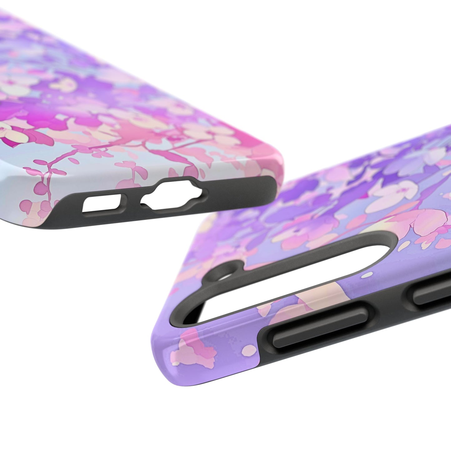 Funda resistente para teléfono con delicados estampados florales en tonos pastel | Estética