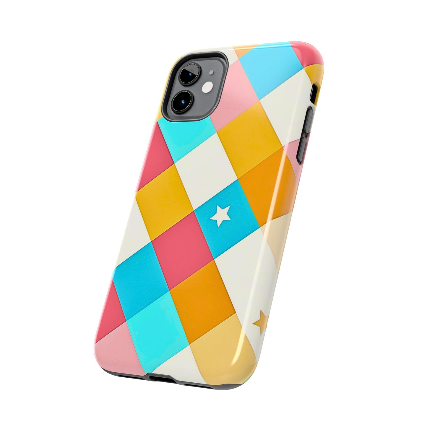 Vibrant Preppy Checkered Tough Phone Case | Aesthetic