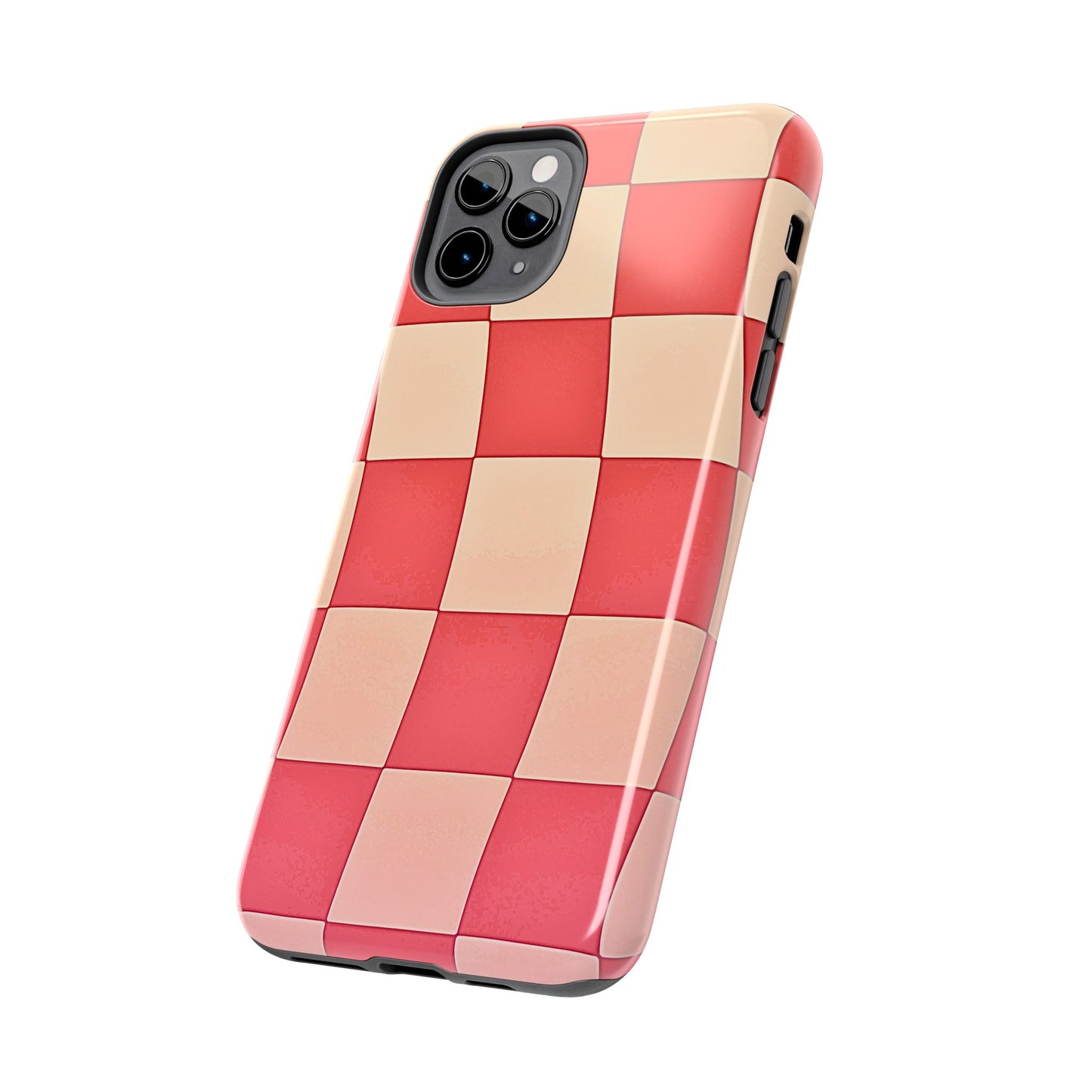Preppy Checkered Pink Tough Phone Case | Aesthetic