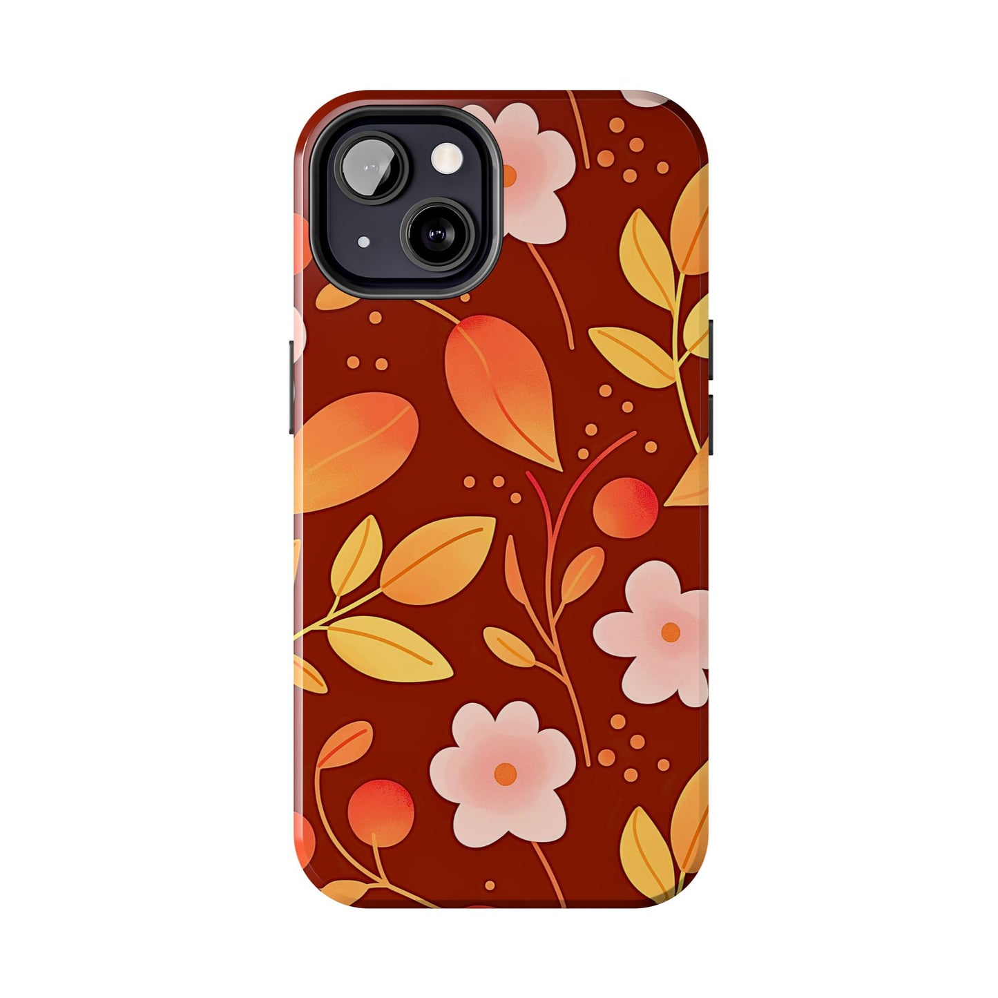 Autumn Fall Leaf Pattern Tough Phone Case | Aesthetic