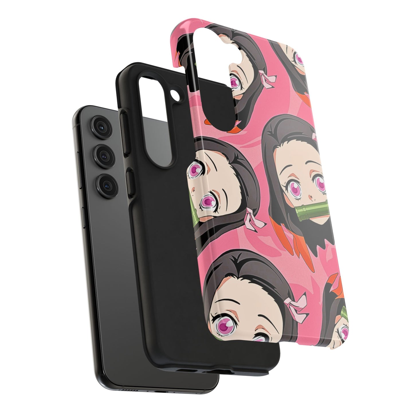 Nezuko Kamado Head Pattern Tough Phone Case | Anime - Demon Slayer