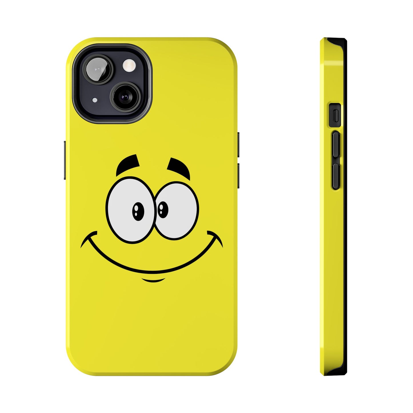 Smiley Happy Face Yellow Minimalist Cartoon Tough Phone Case | Funny