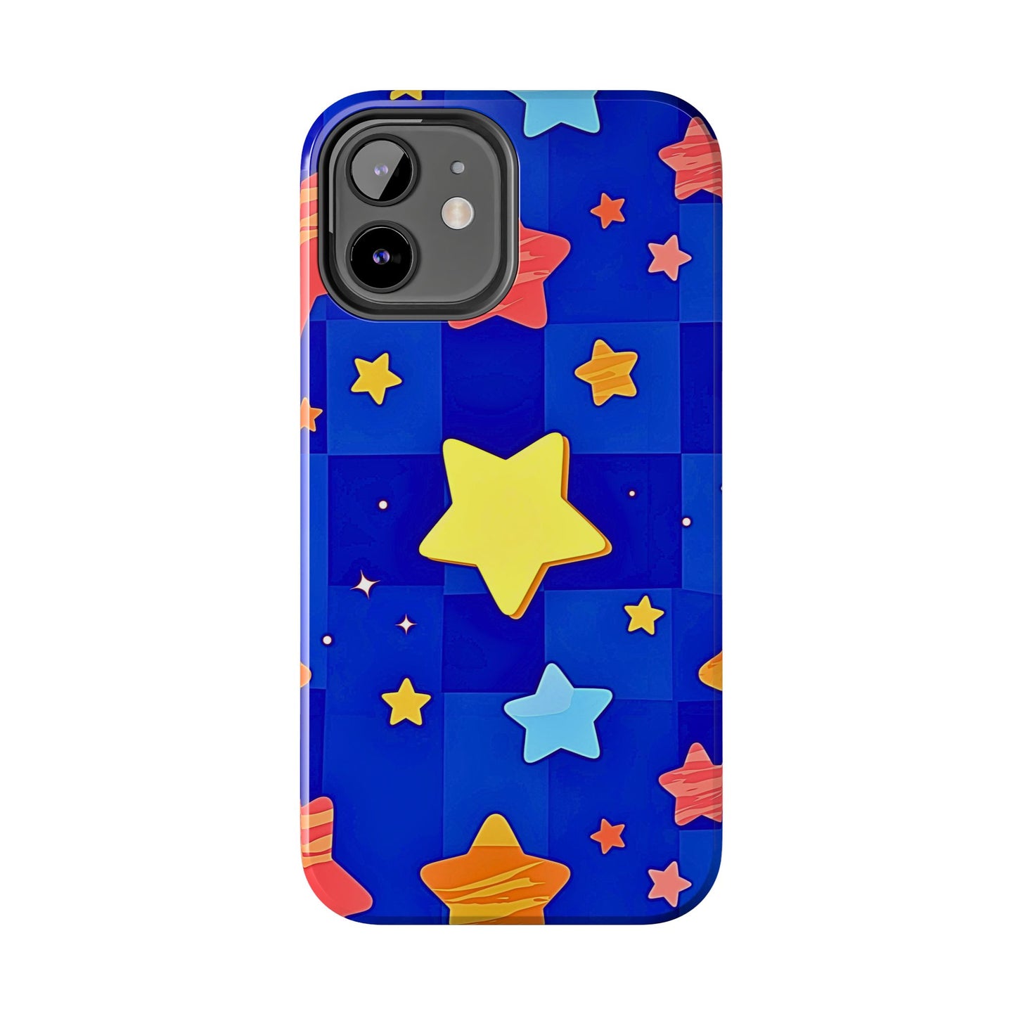 Vibrant Preppy Stars Pattern Tough Phone Case | Aesthetic