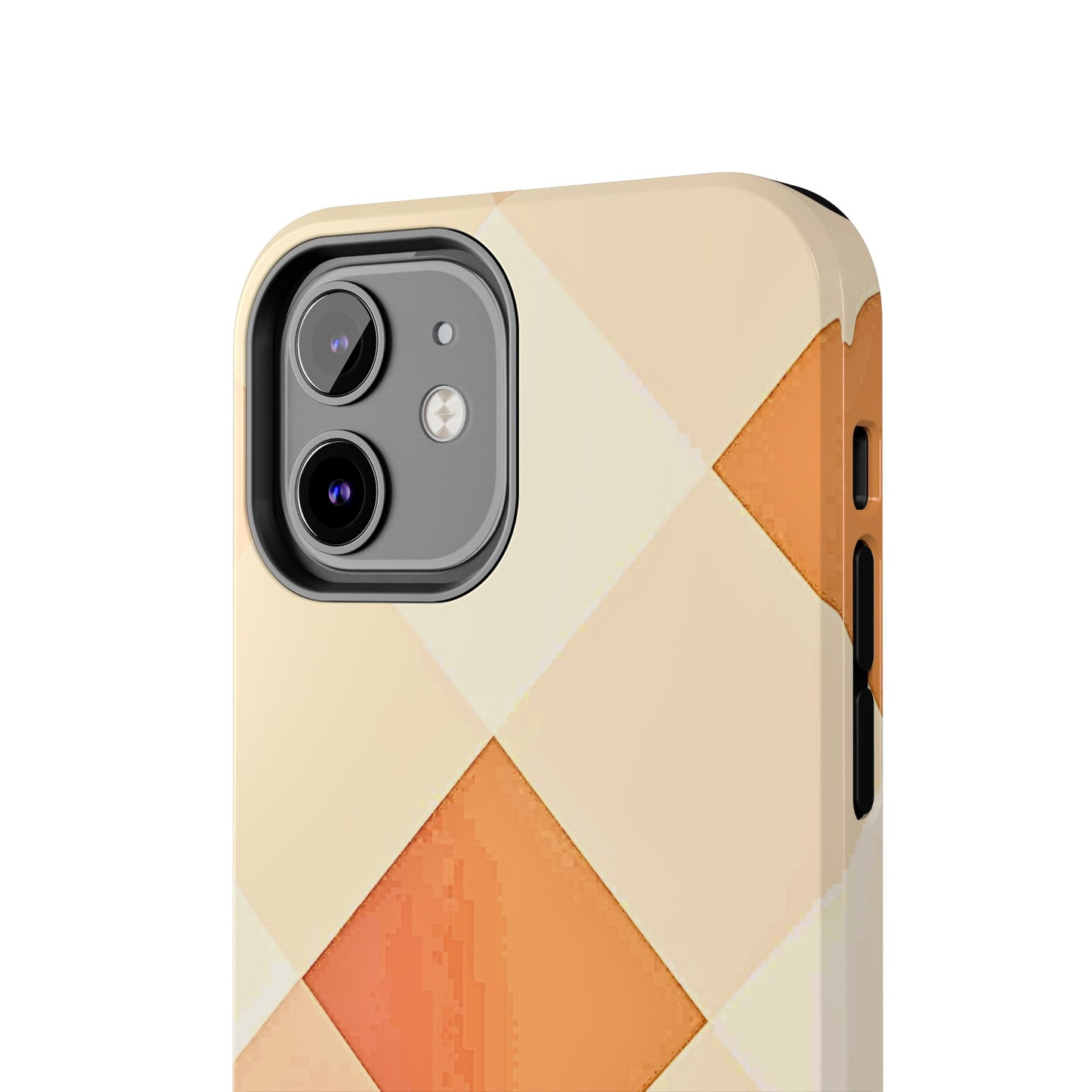 Pastel Minimalist Two-Tone Checkerboard Tough Phone Case | Aesthetic