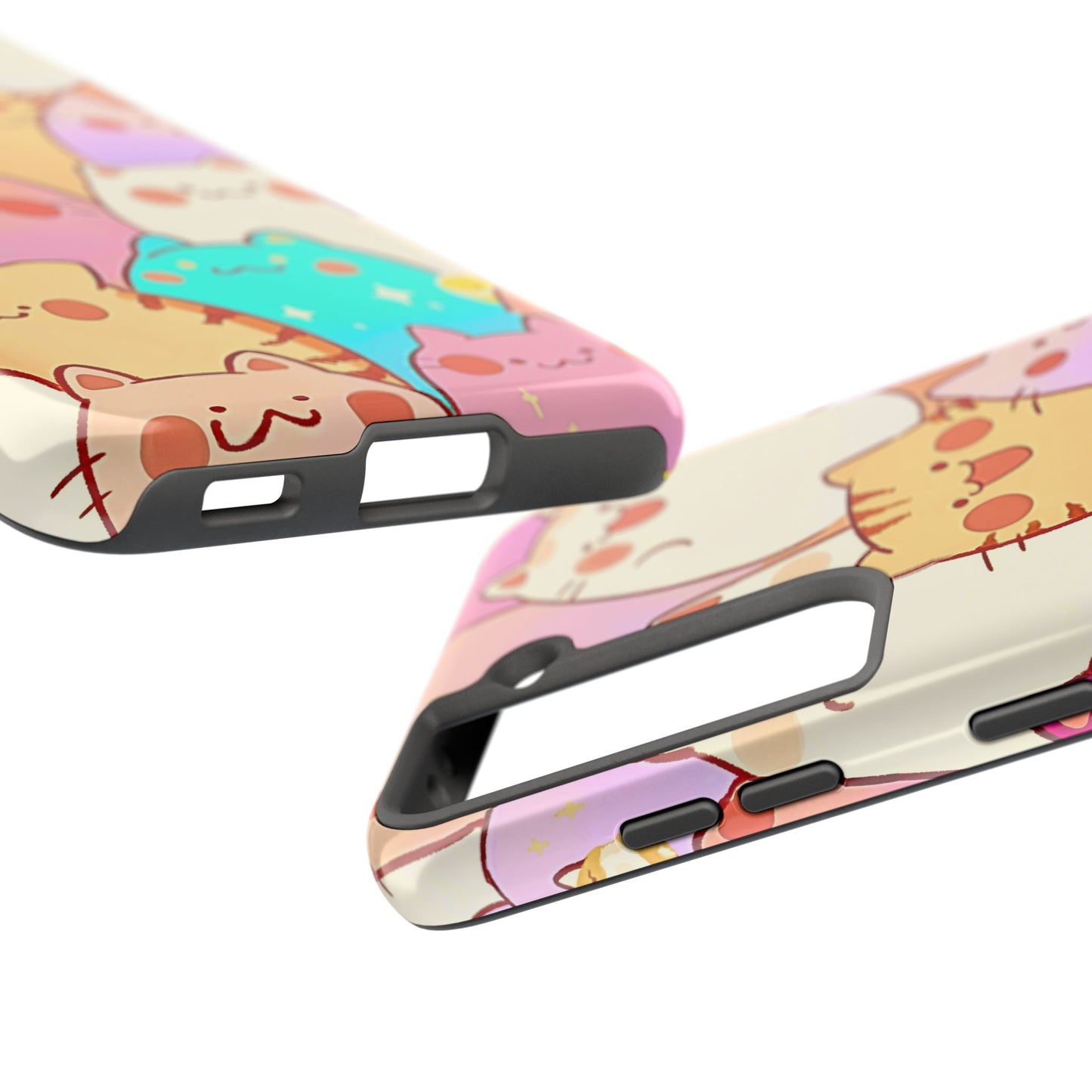 Kawaii Chubby Adorable Cats Tough Phone Case | Animals