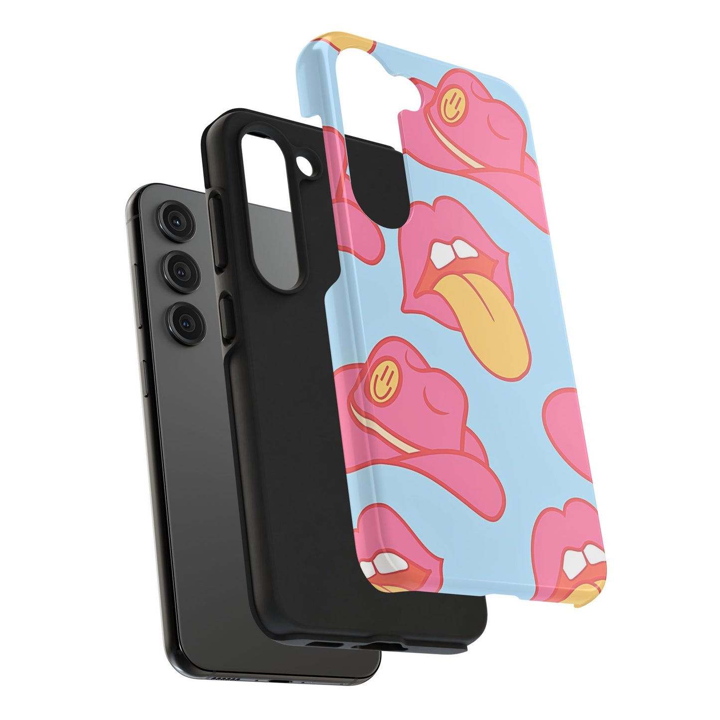 Preppy Cowboy Hat & Hot Lips Pattern (Version 1) Tough Phone Case | Aesthetic