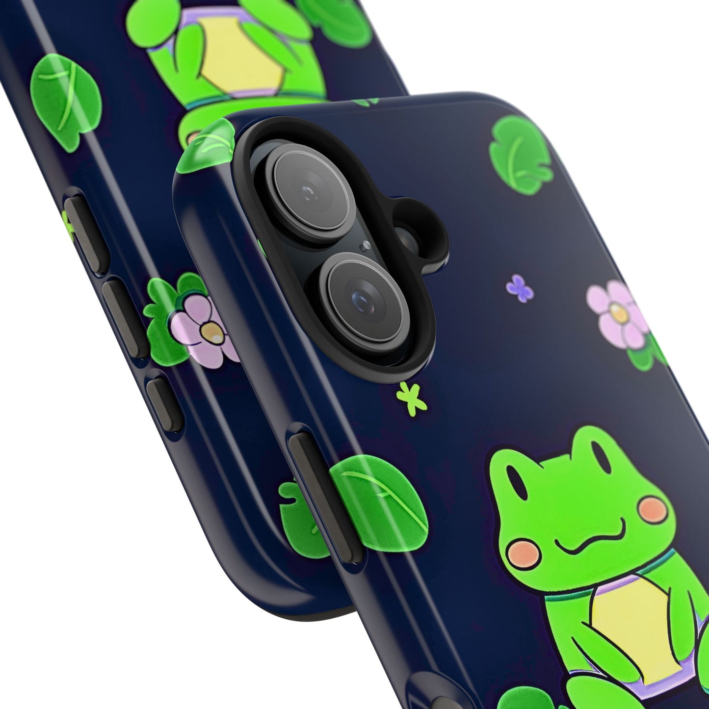Adorable Froggy Black Tough Phone Case | Animals
