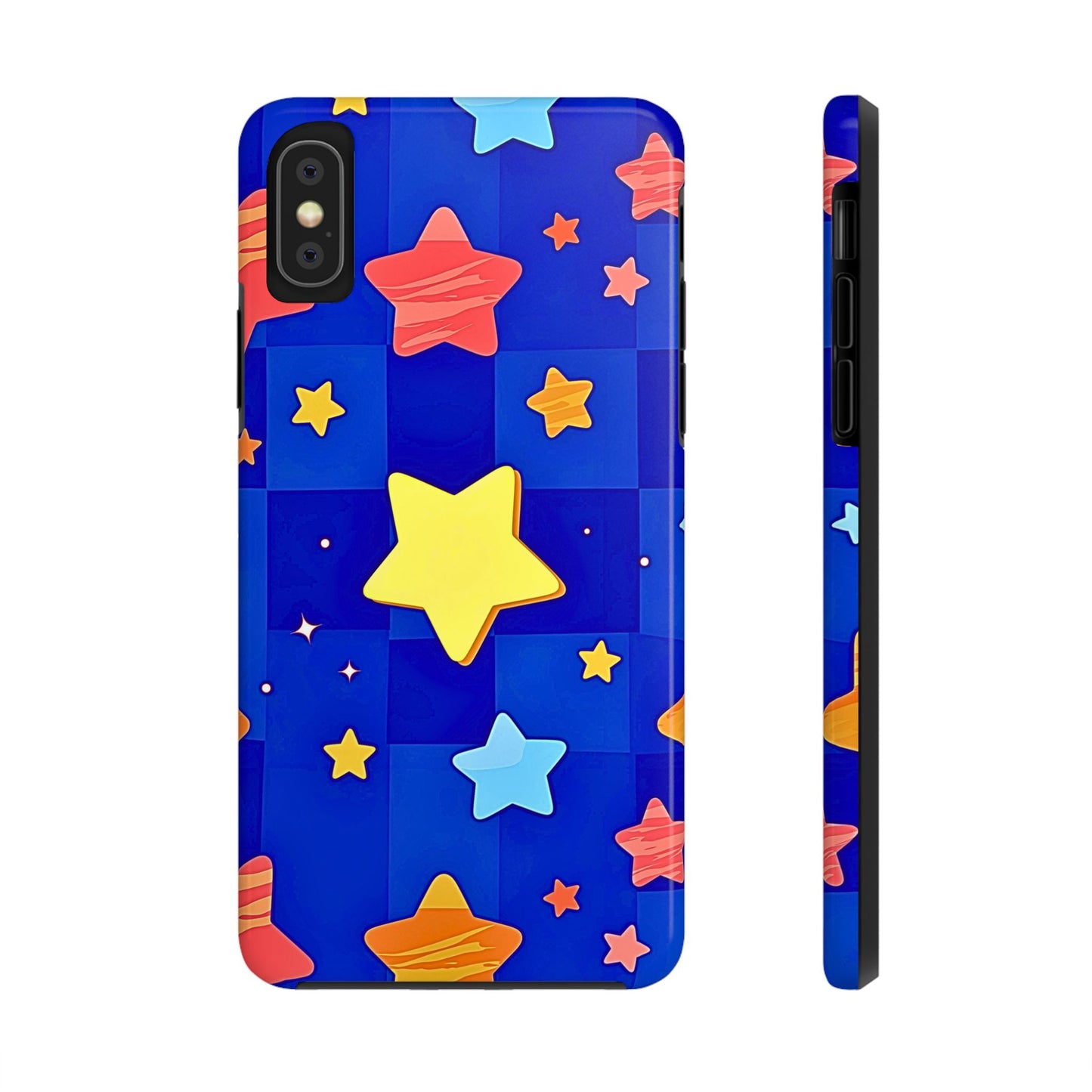 Vibrant Preppy Stars Pattern Tough Phone Case | Aesthetic