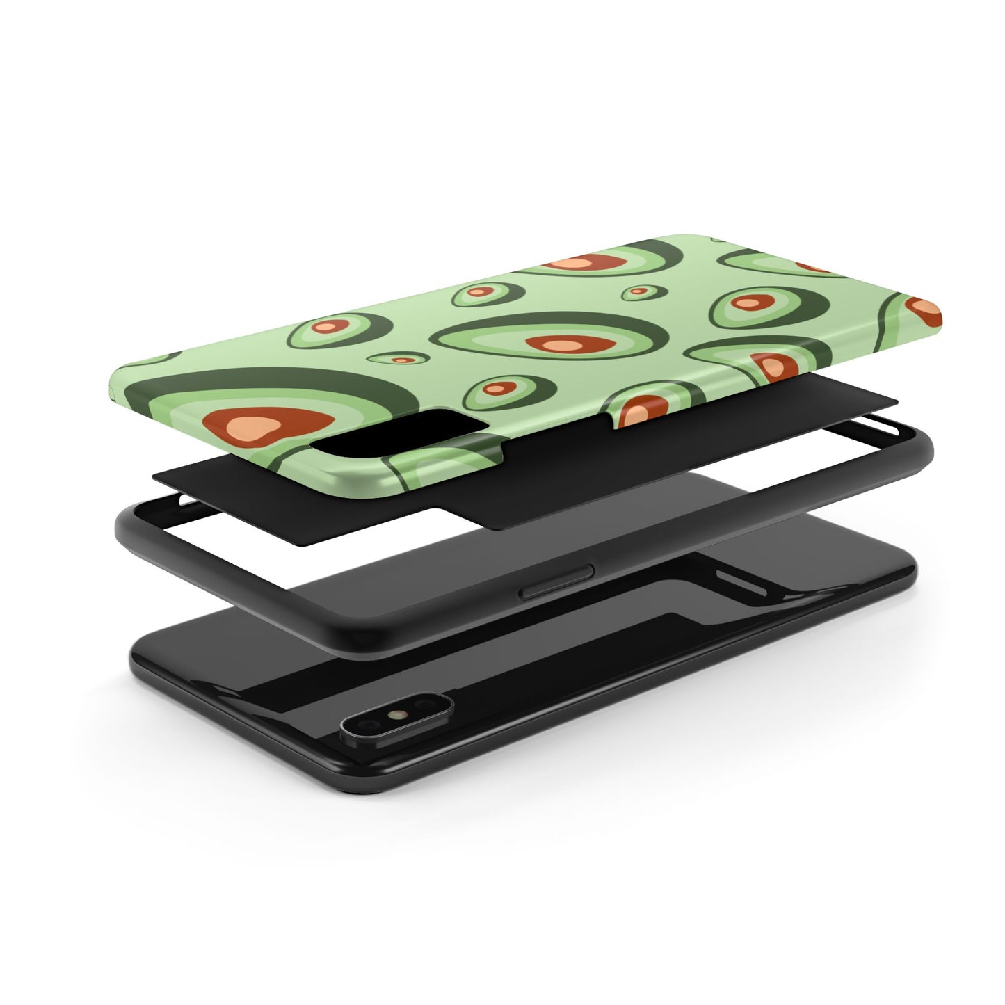 Trendy Avocado Pattern Green Aesthetic Minimal Fruit Phone Case | Food