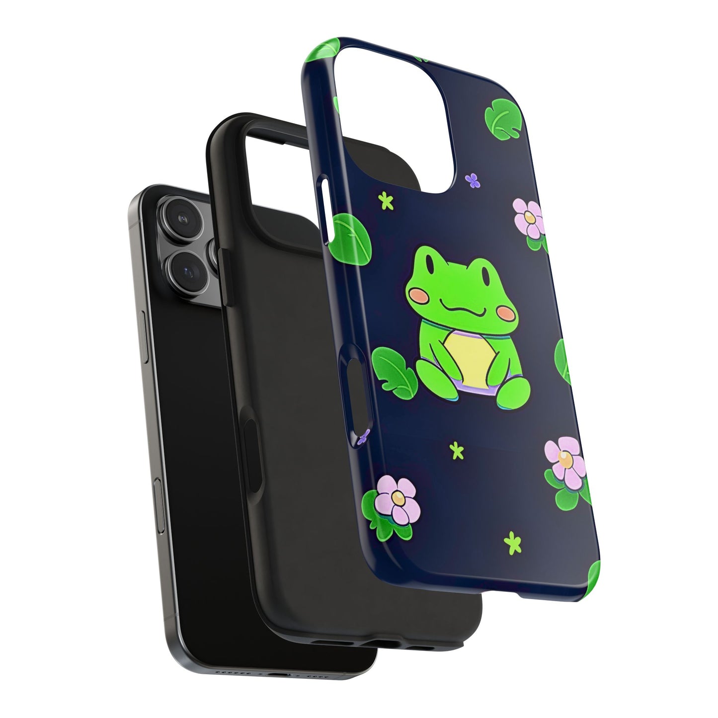 Adorable Froggy Black Tough Phone Case | Animals