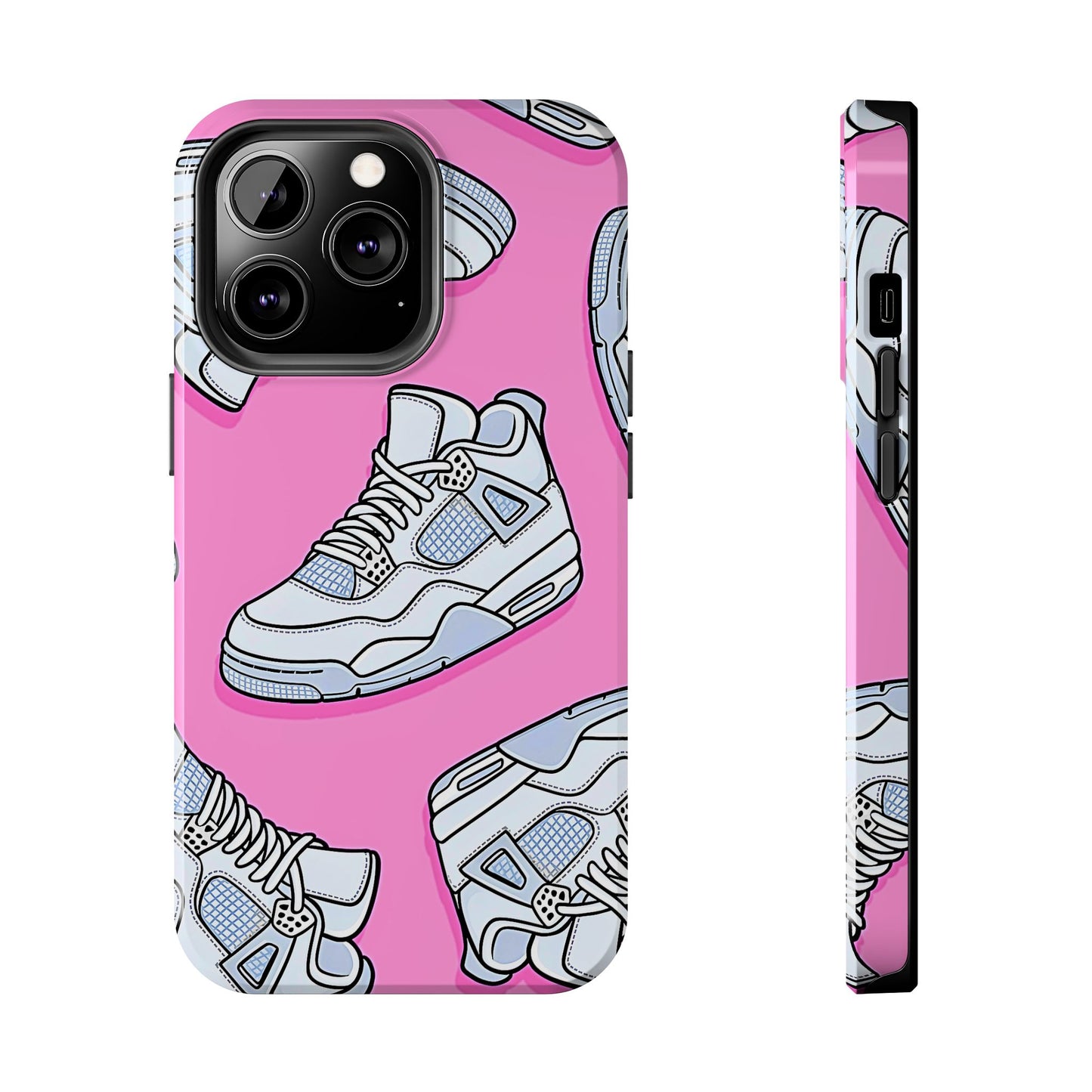 Funda resistente para teléfono con diseño de zapatillas Jordan 4 blancas | Estética