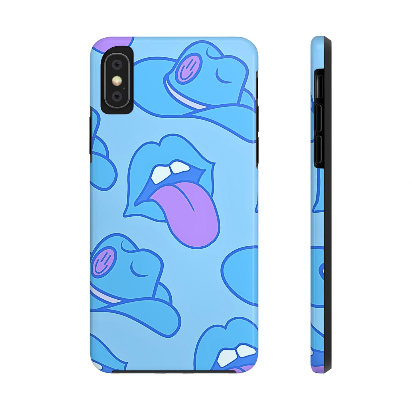 Preppy Cowboy Hat & Hot Lips Pattern (Version 2) Tough Phone Case | Aesthetic