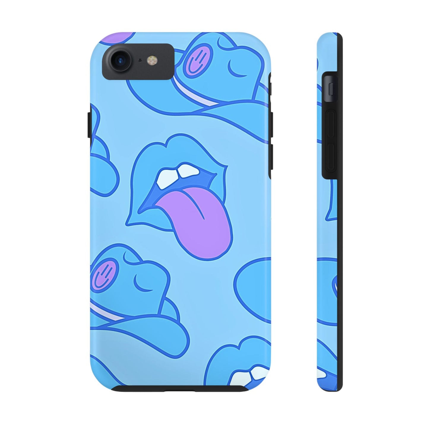 Preppy Cowboy Hat & Hot Lips Pattern (Version 2) Tough Phone Case | Aesthetic