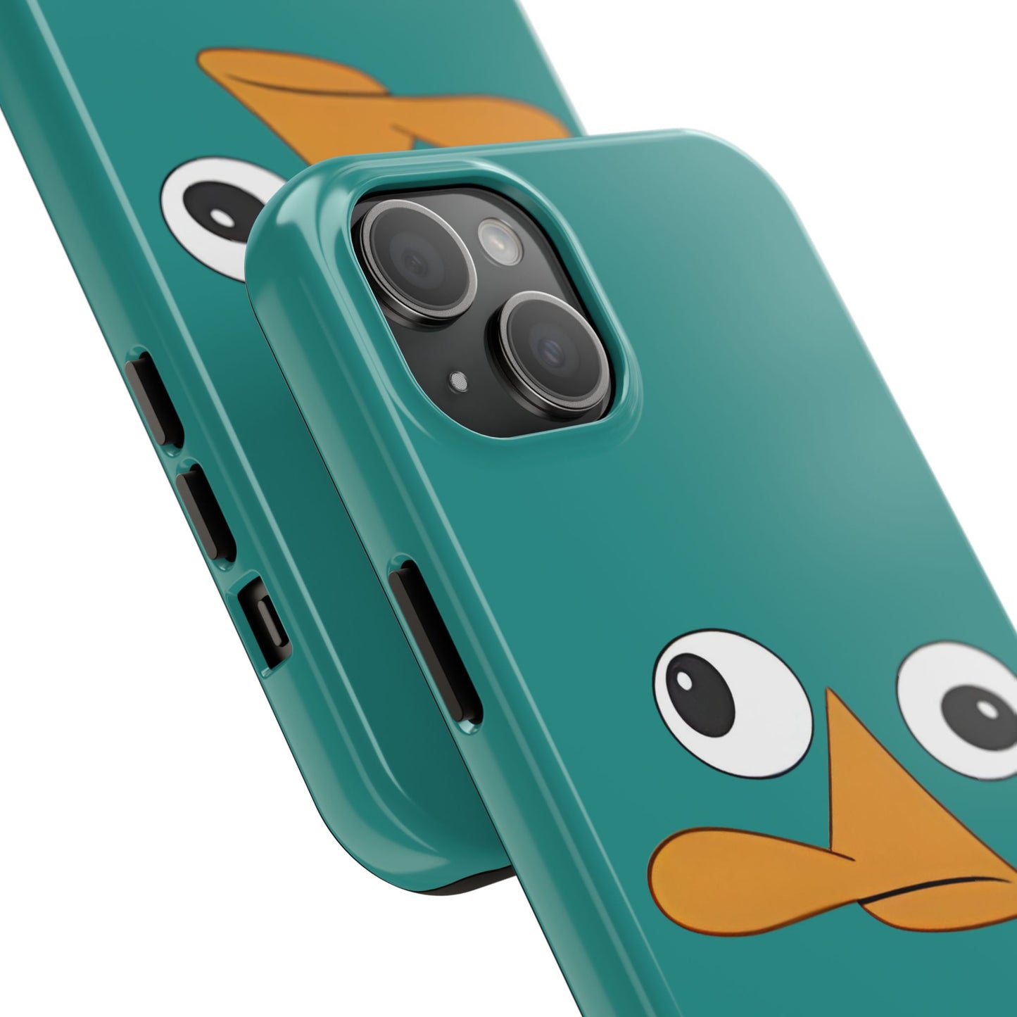 Phineas and Ferb Perry Platypus Eyes Teal Expression Tough Phone Case | Cartoon