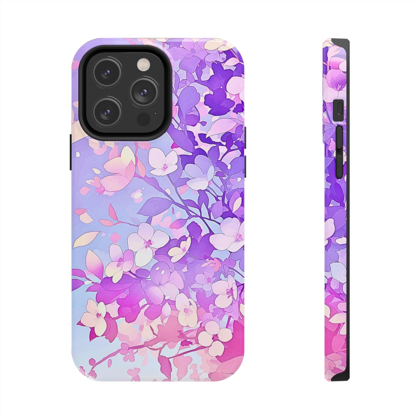 Funda resistente para teléfono con delicados estampados florales en tonos pastel | Estética